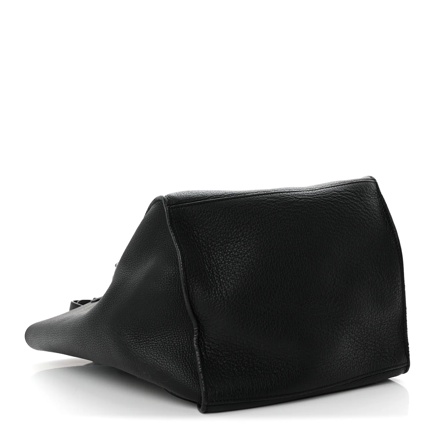 Supple Grained Calfskin Small Big Bag Black