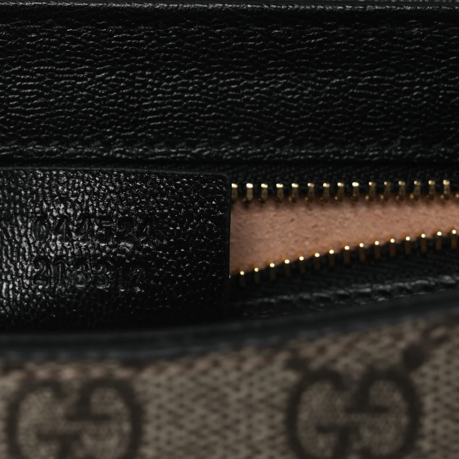 GG Supreme Monogram Calfskin Small Padlock Messenger Shoulder Bag Beige Black Cuir