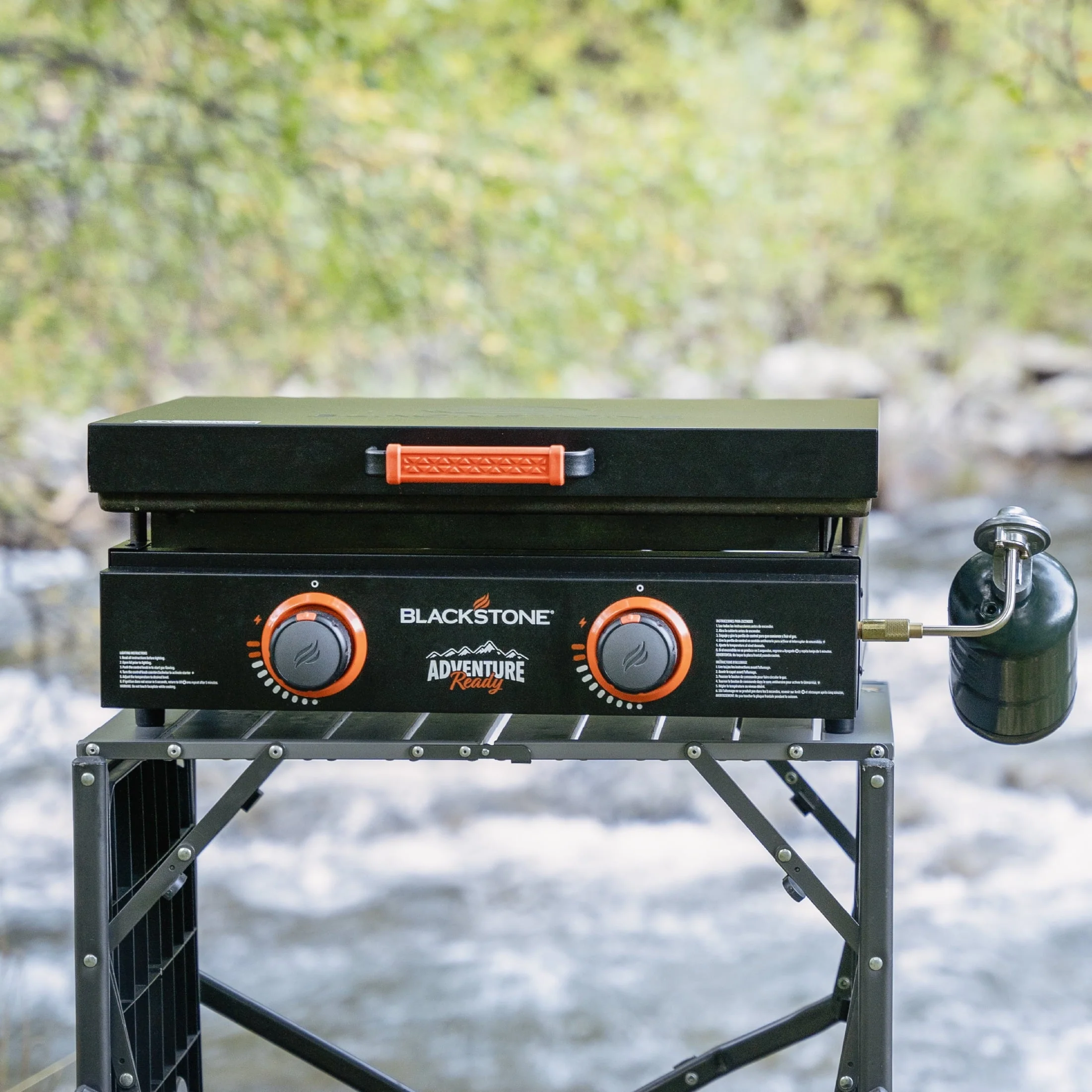 Adventure Ready 2 Burner 22" Propane Griddle with Hard Cover in Black(Black) Image 2