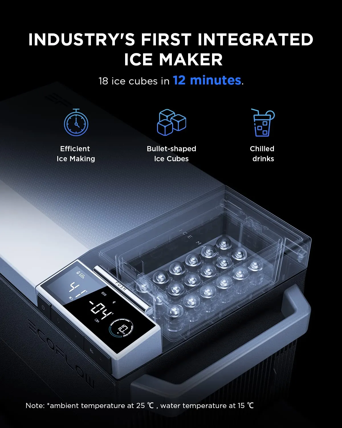 Car Refrigerator, 40 QT(38L) Portable Refrigerator, Electric Cooler with Ice Maker, Dual Zone Wifi App CONTROL(-13°C~50°C), 12/24V Dc/ac for…