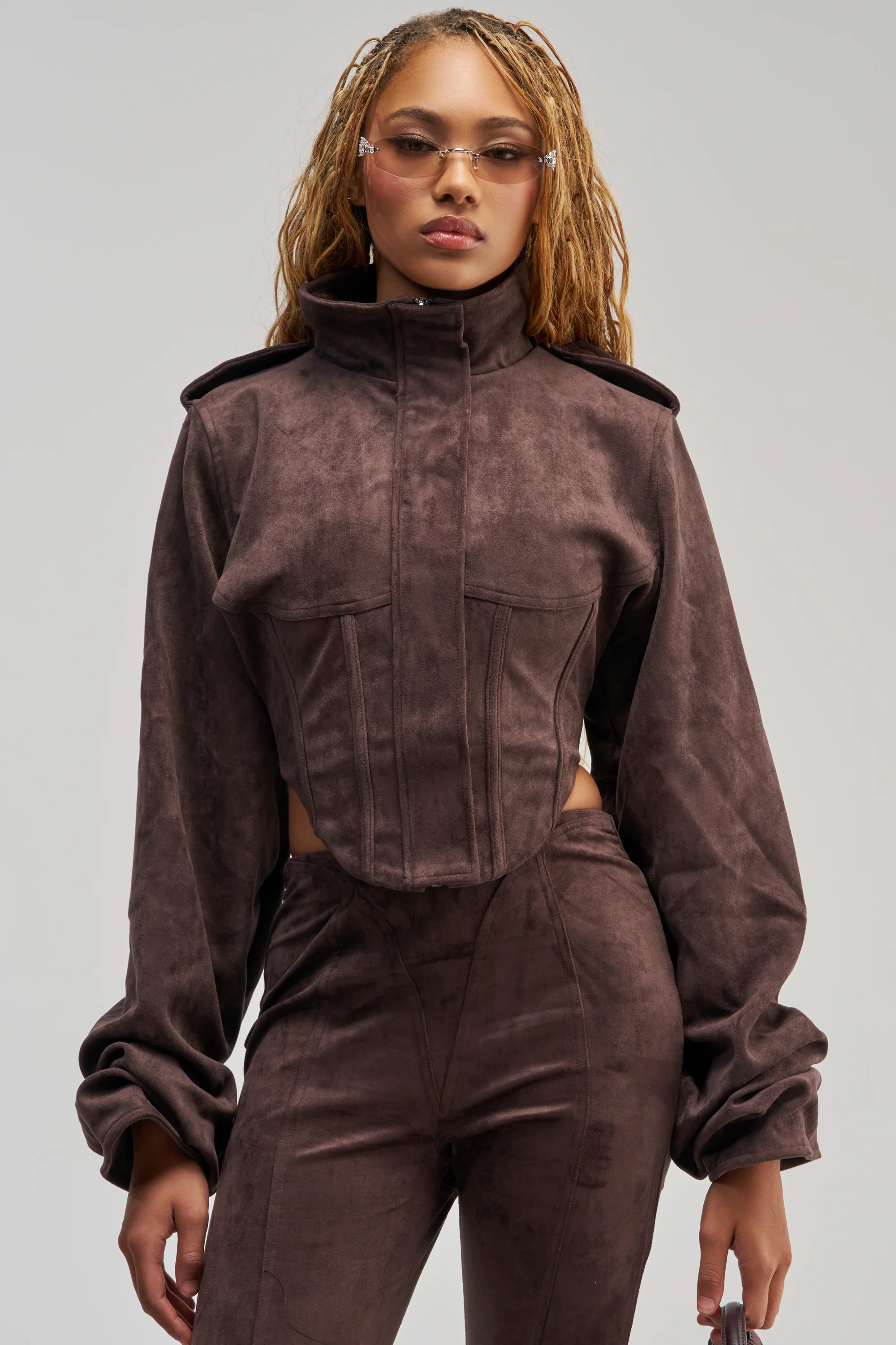 KAIA FAUX SUEDE MOTO - Akira Store