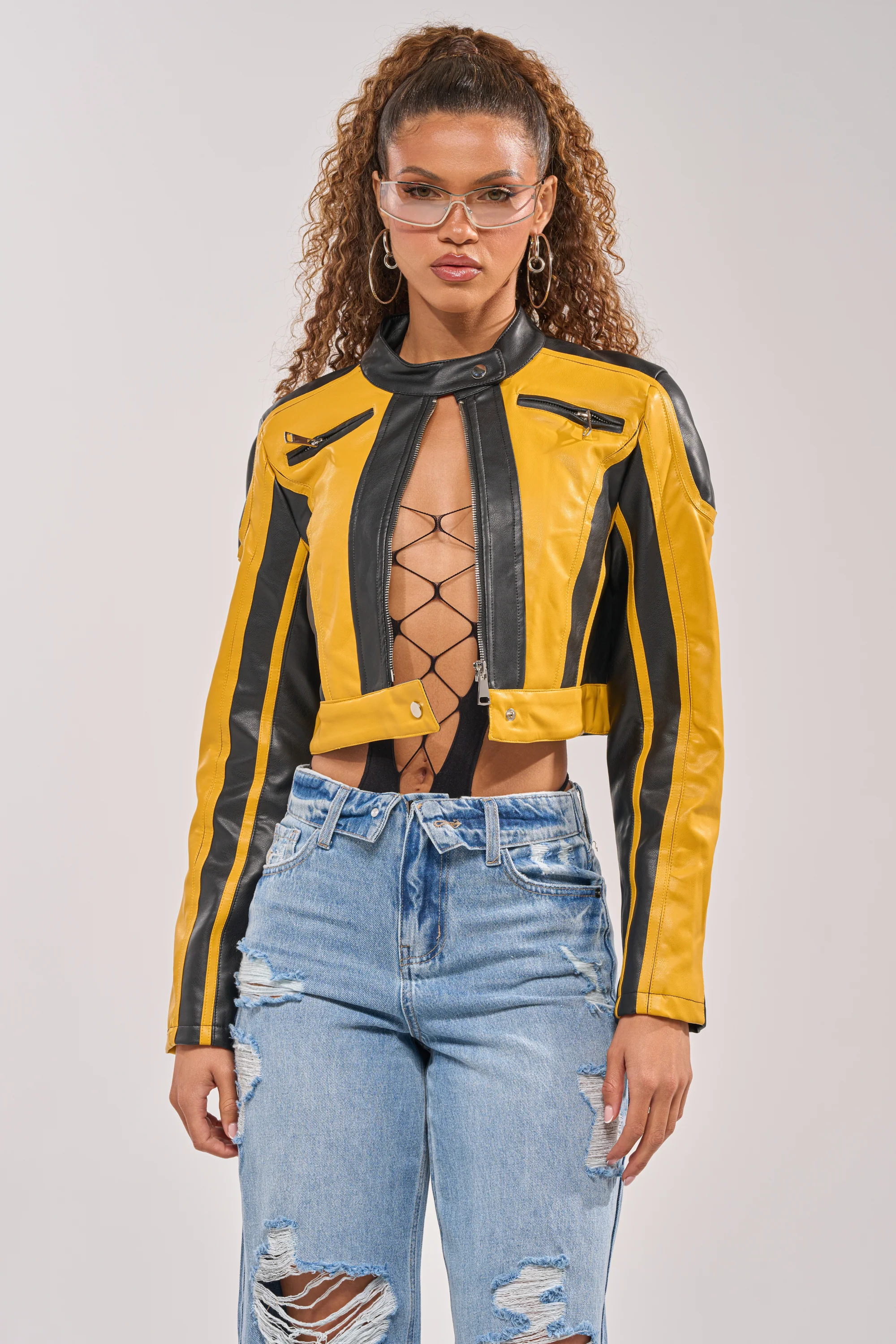 ON YOUR MARKS RACER MOTO IN YELLOW MULTI - Akira Store