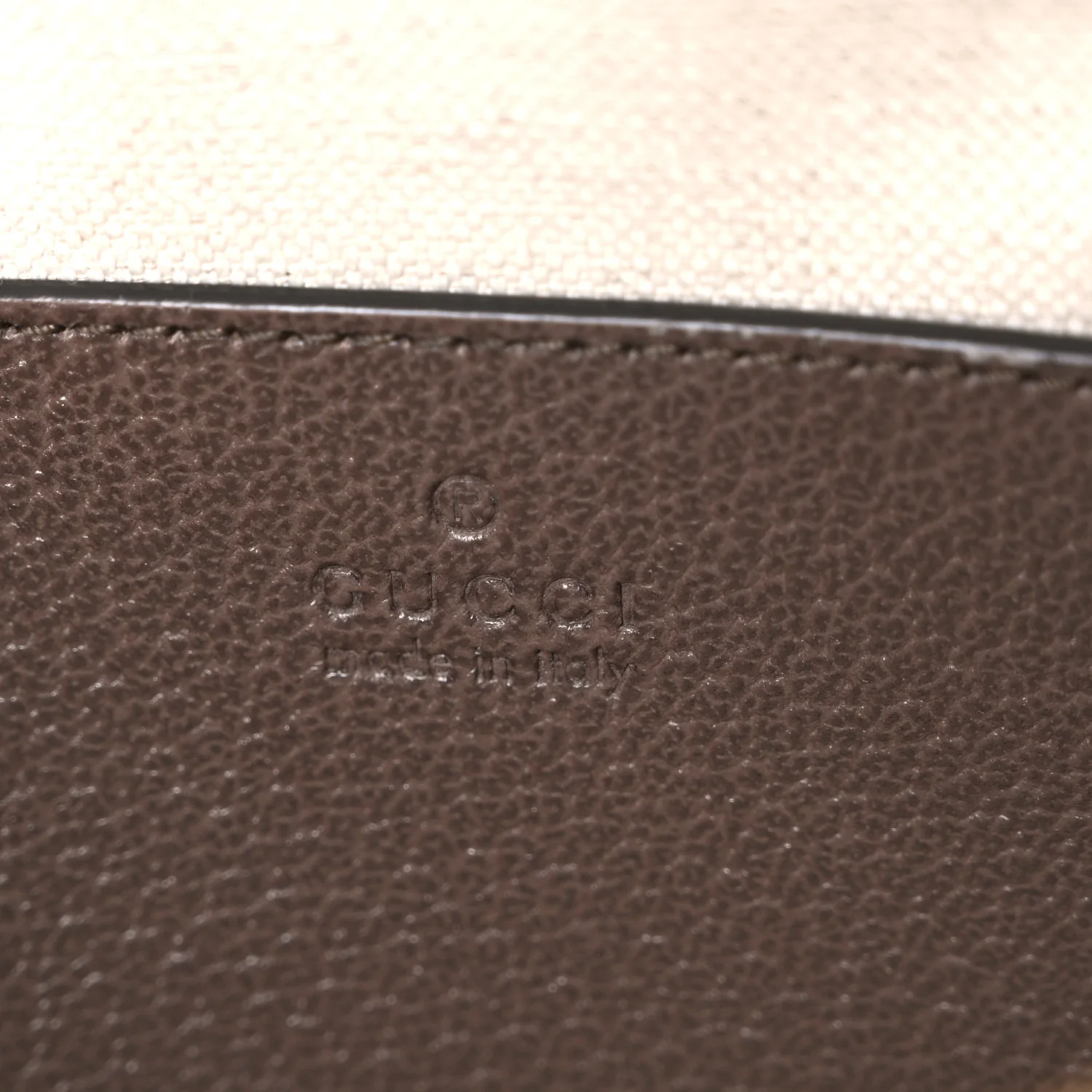 GG Supreme Monogram Textured Dollar Calfskin Web Mini Ophidia Top Handle Bag Beige Ebony New Acero