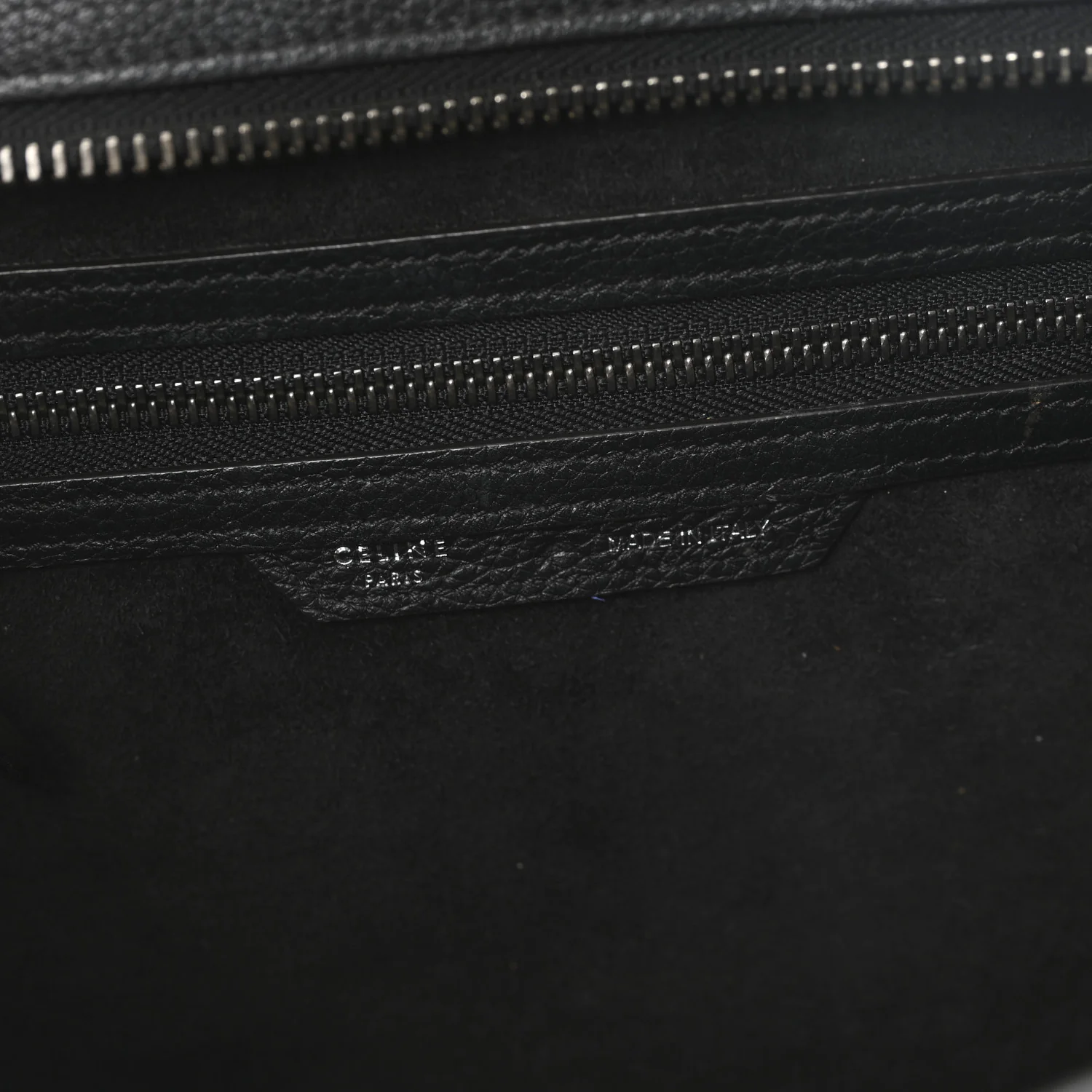 Drummed Calfskin Mini Luggage Black
