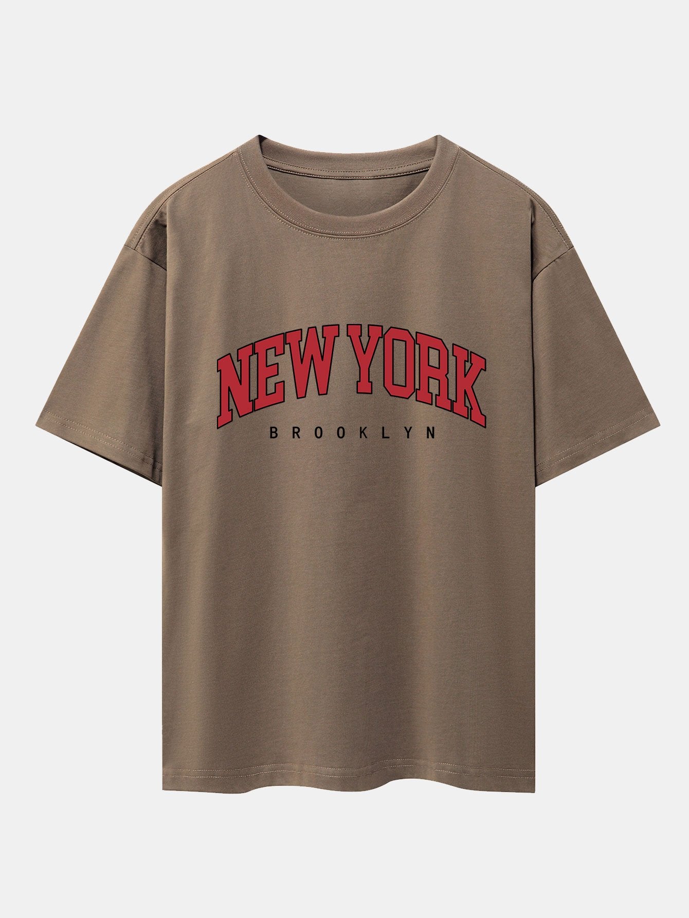 T-shirt oversize à épaules tombantes imprimé New York