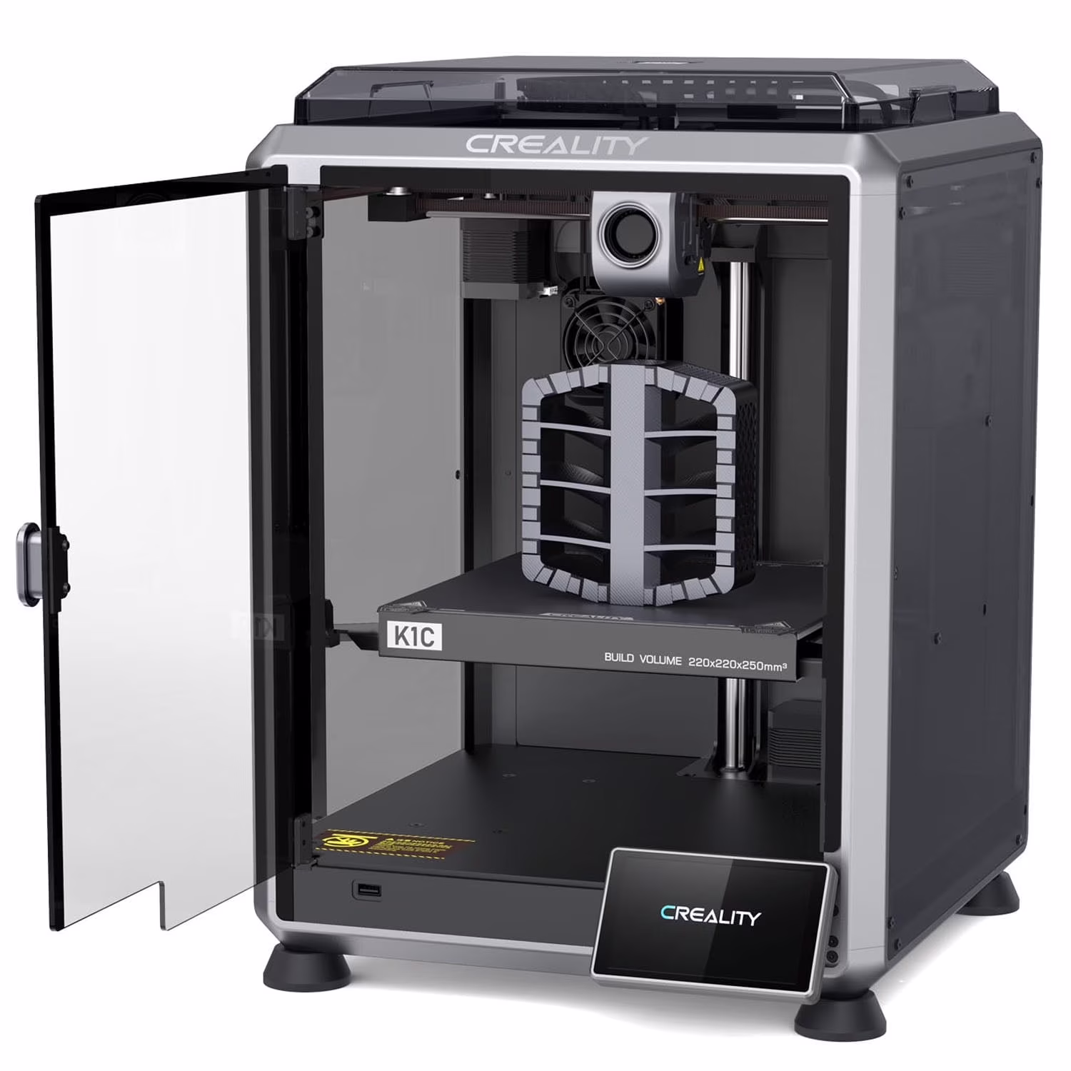 Creality K1C 3D Printer with Reliable Extrusion, 600mm/S Fast Printing Speed, AI Smart Camera, Anti - Vibration Design, Auto Calibration for Leveling, Printing Size 220*220*250mm