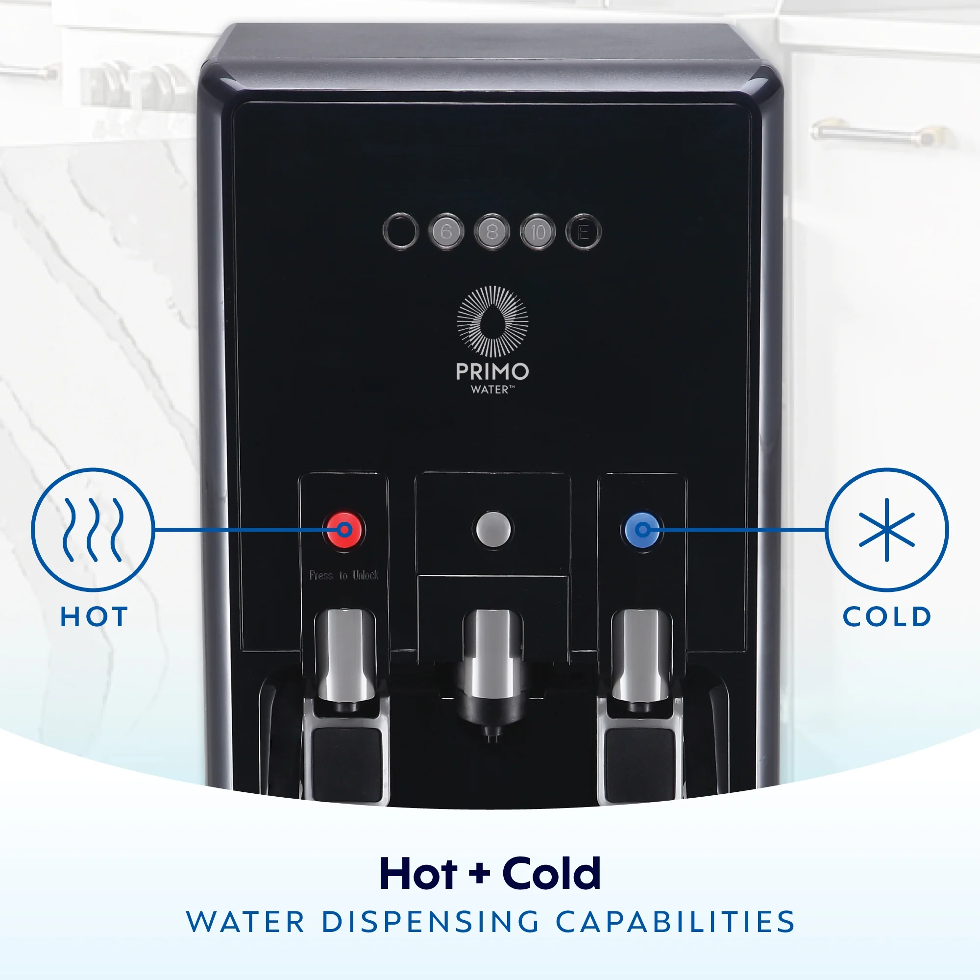 Bottom Loading Pro 2 Temp Water Dispenser with Single-Serve Coffee Maker, Black(Black) - Image 7
