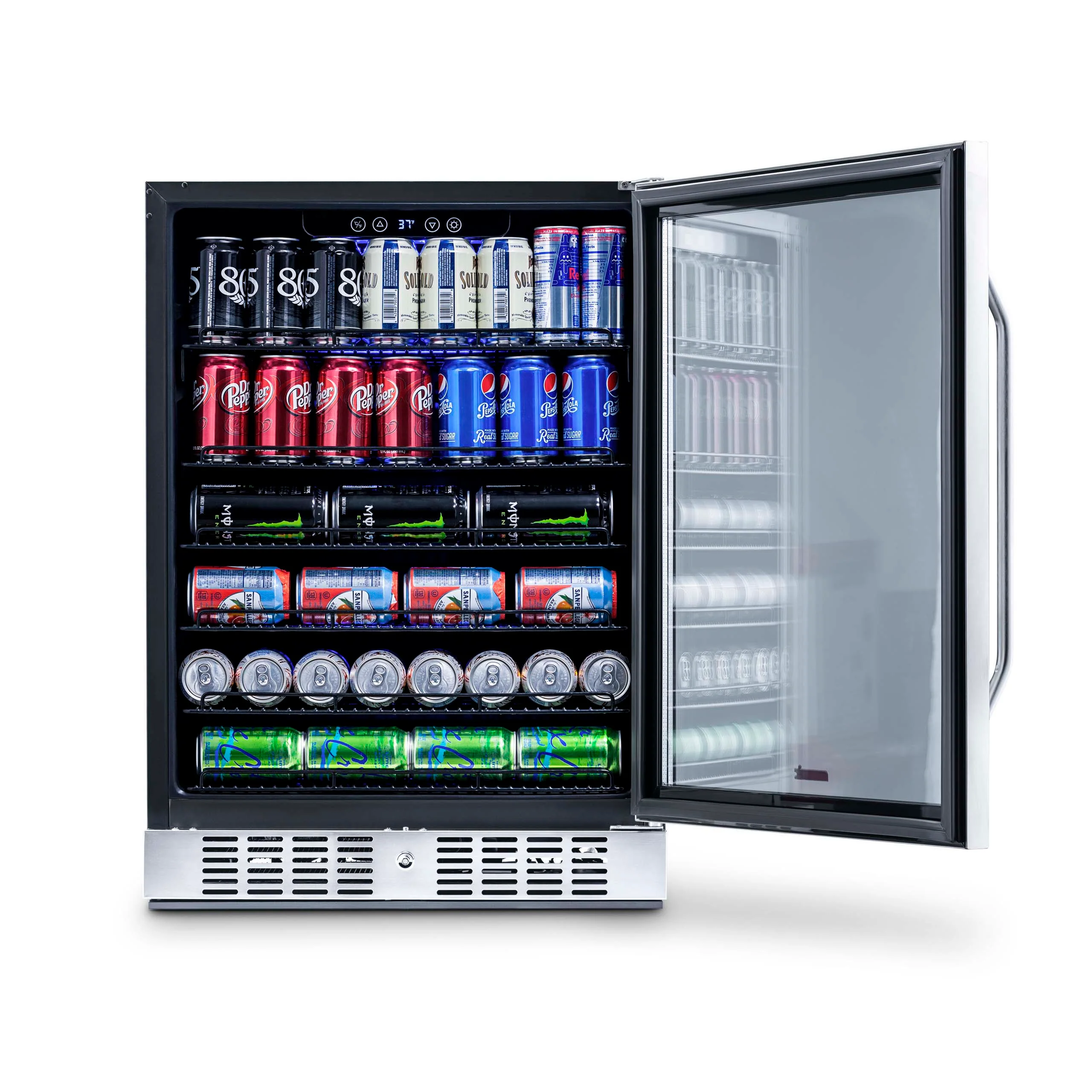 Newair 177-Can Built-In Beverage Fridge in Stainless Steel - 24