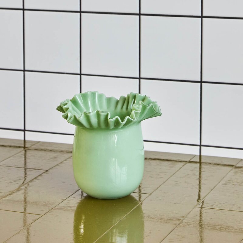 Flee vase 21x20 cm grønn