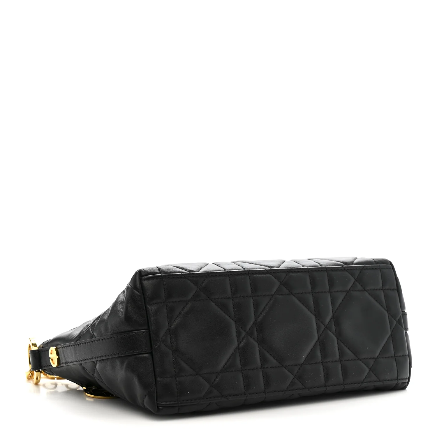 Lambskin Macrocannage DiorStar Hobo Bag Black