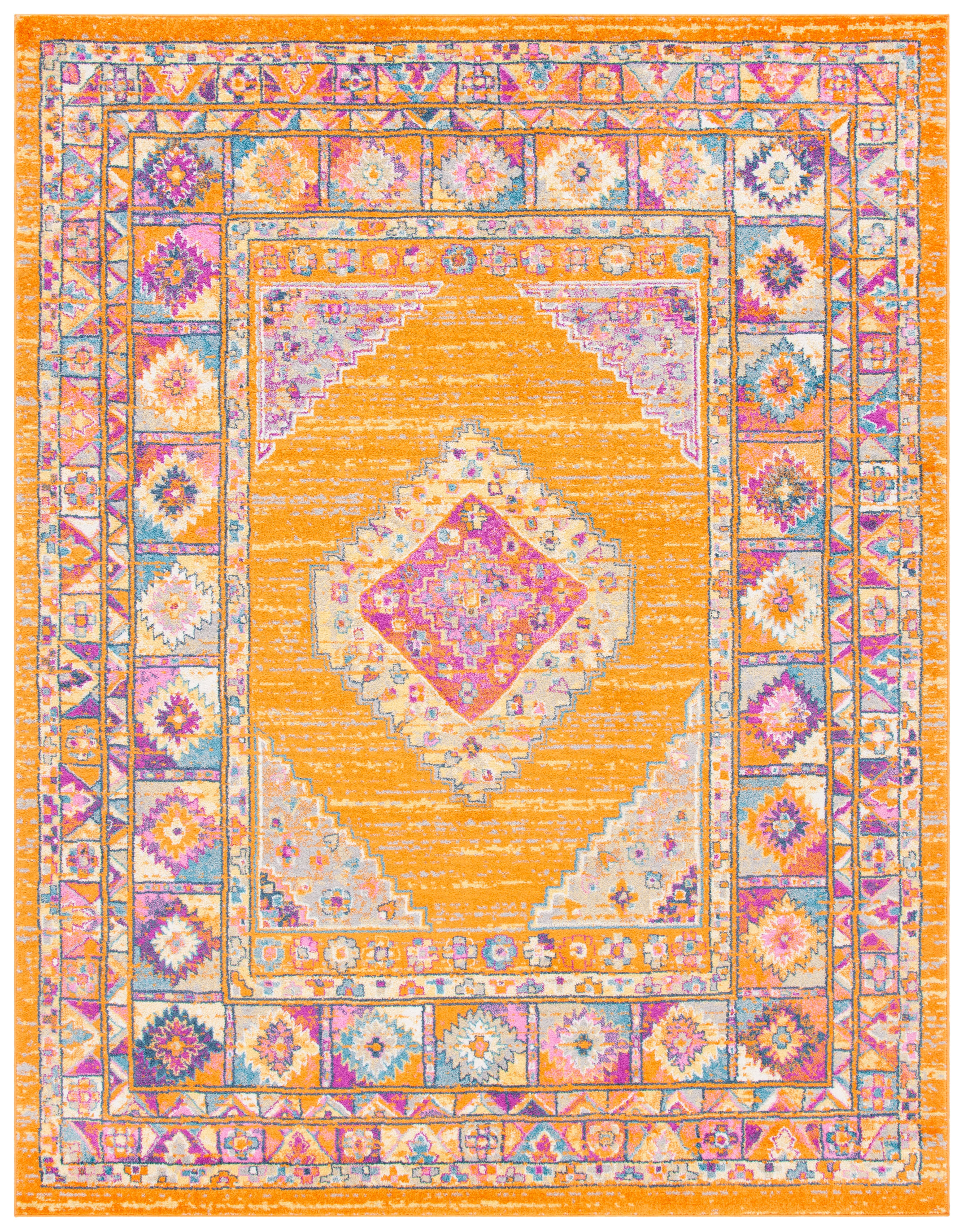 Safavieh MAD133D Madison Orange / Fuchsia Area Rug - 4' x 6'