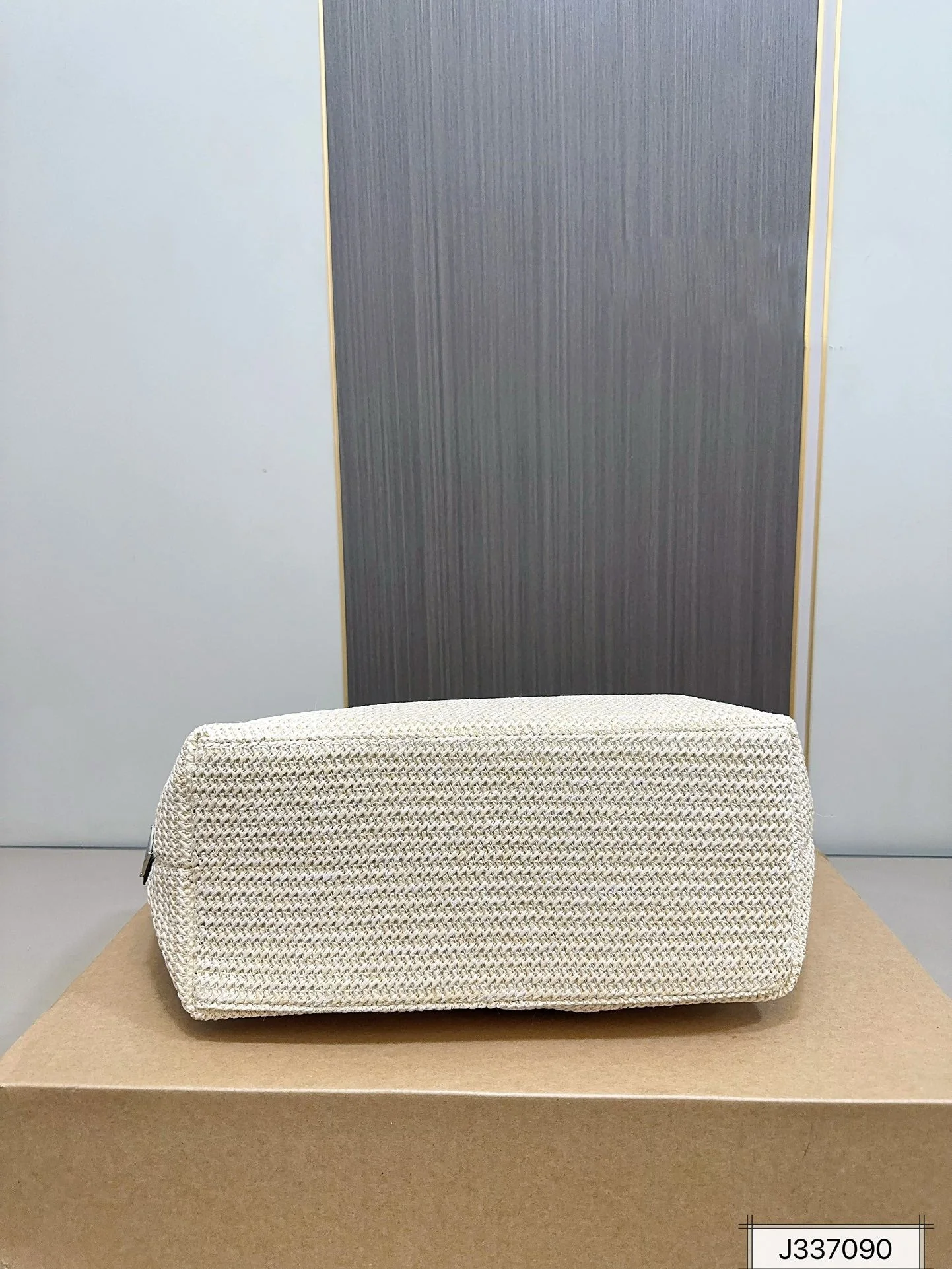 PRADA Woven Shopping Bag Raffia Tote Bag 31x31cm