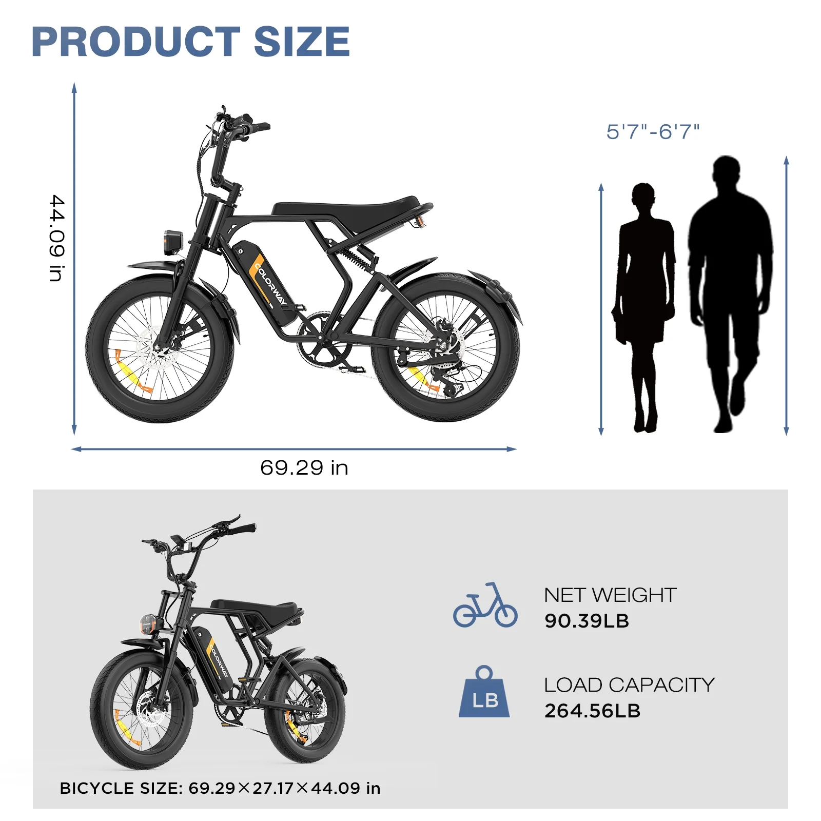 750W 20"x4.0 Fat Tire Electric Bike, 48V 15Ah Battery, Off-road E-Bike for Adults, UL2849 Certified(BLACK BLACK-48V/15Ah) - Image 10