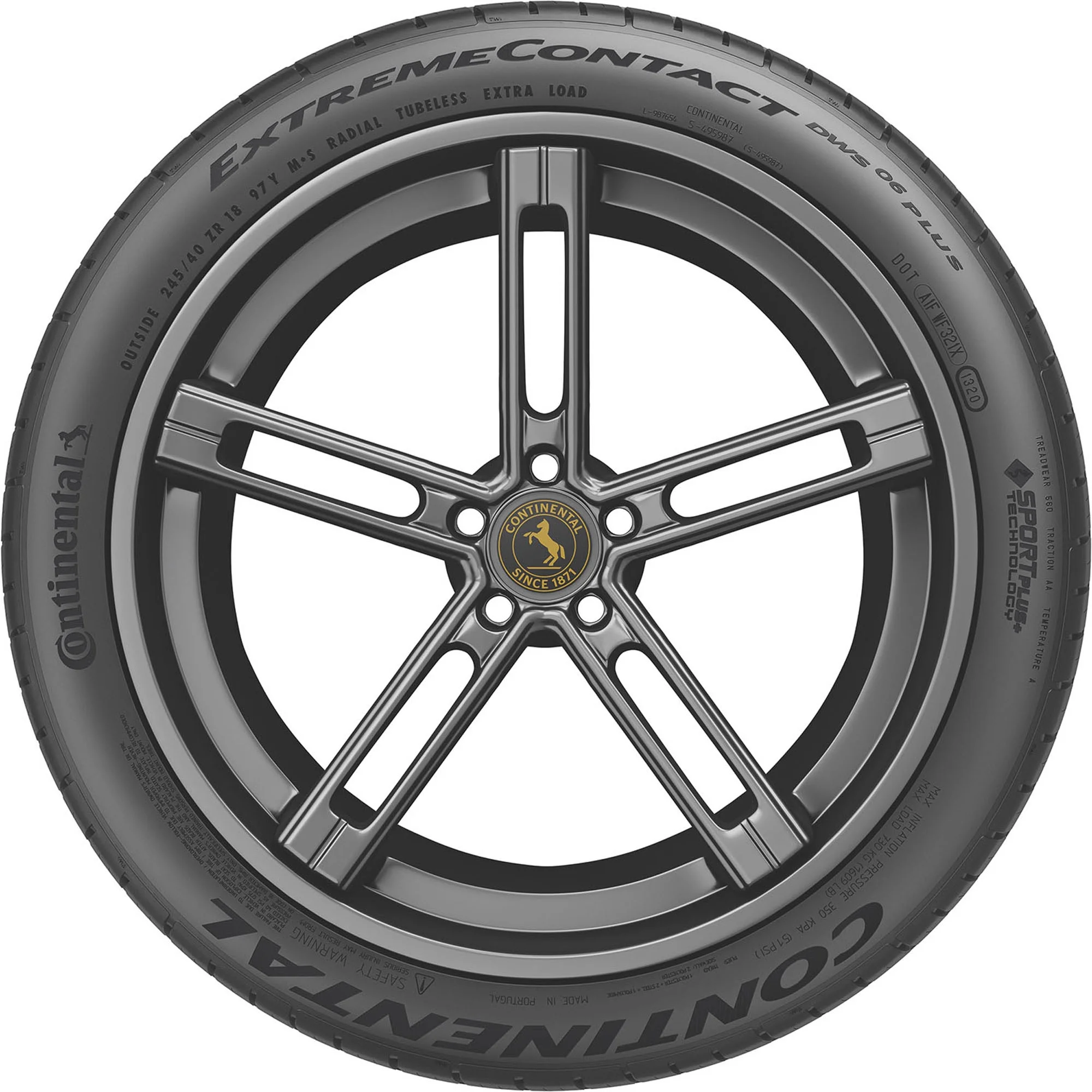 Set of 4 Continental Extremecontact DWS06 PLUS 225/40ZR18 92Y XL Tires