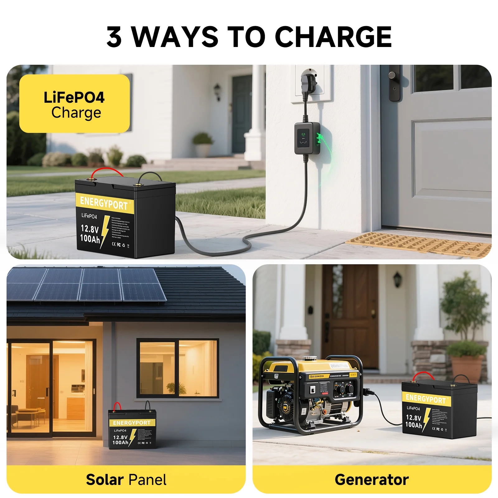 12V 100Ah LiFePO4 Battery, Rechargeabel Deep Cycle Lithium Batteries, 100A BMS with Low-Temp Protection, Perfect for RV, Solar, Boat, Marine, Trolling Motor - Image 3