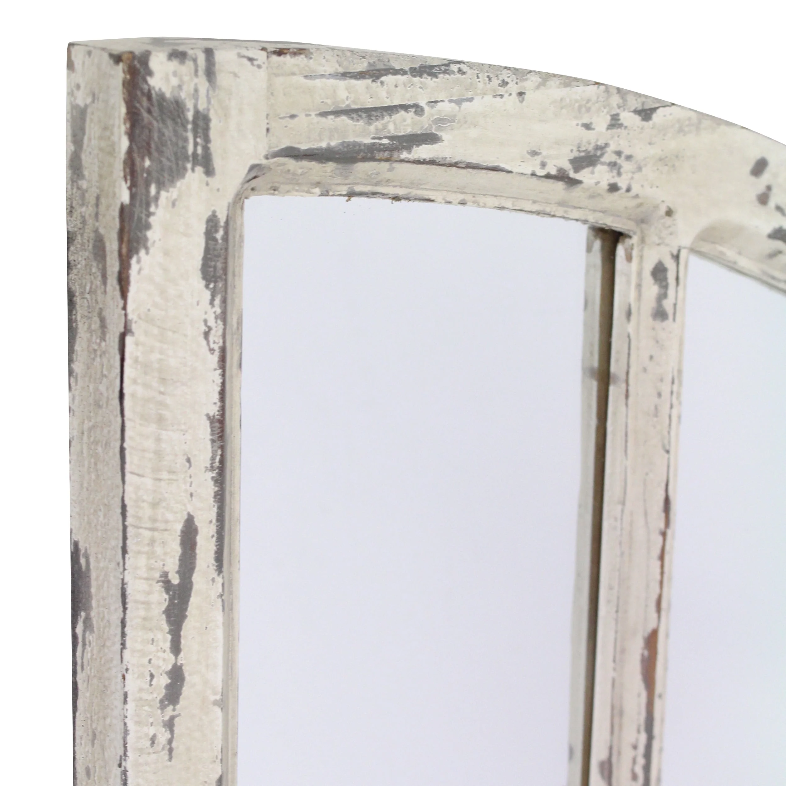 Jolene Arch Window Pane Mirrors Off-White 27" x 15" (Set of 2) by - Image 4