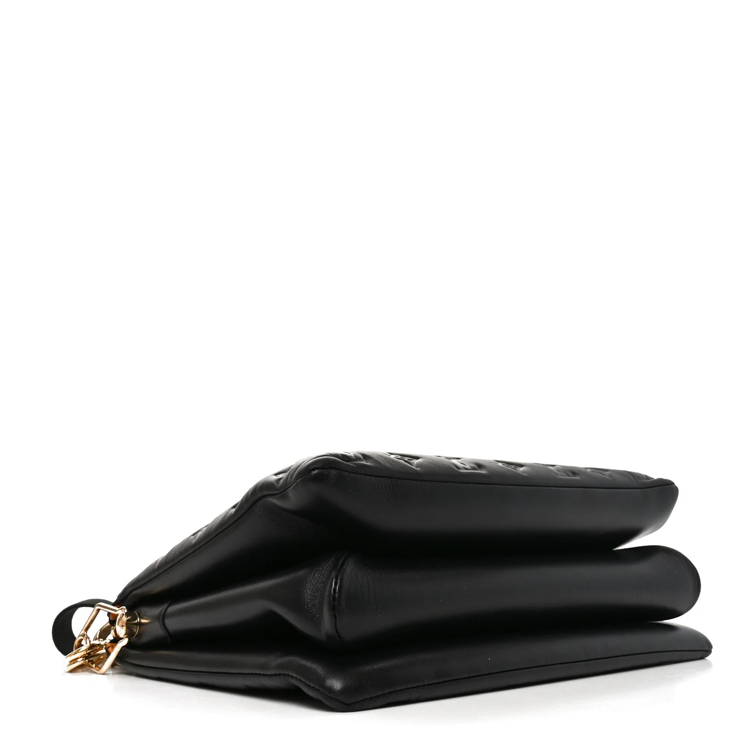 Lambskin Embossed Monogram Coussin MM Black