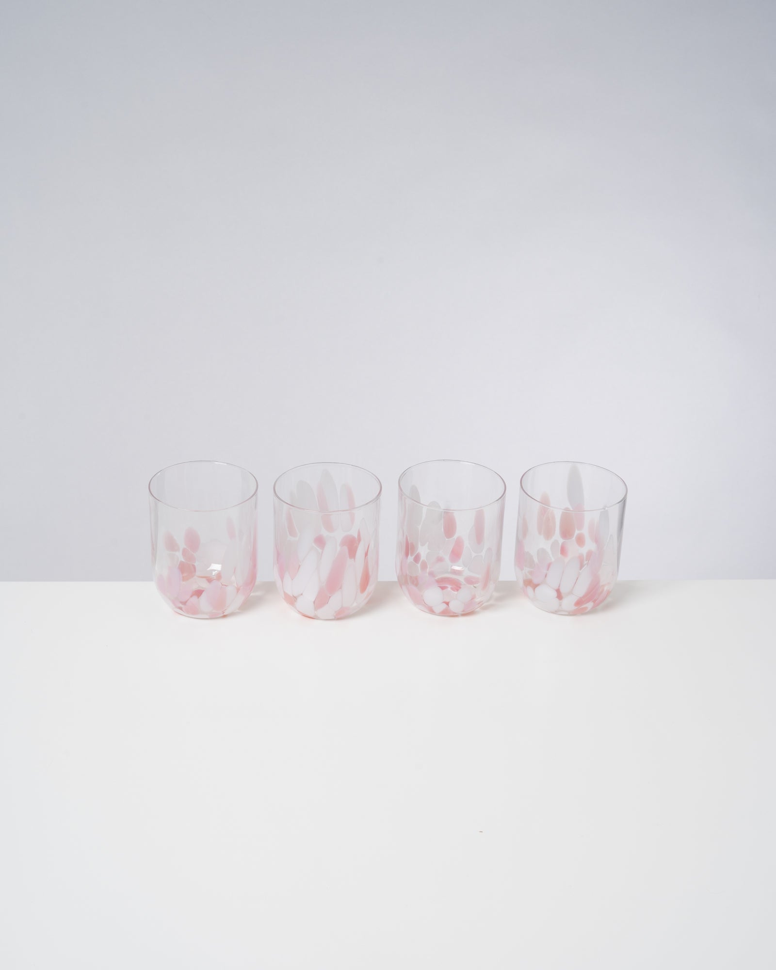 ALEGRIA - LARGE GLASS ROSÉ WHITE SET OF 4