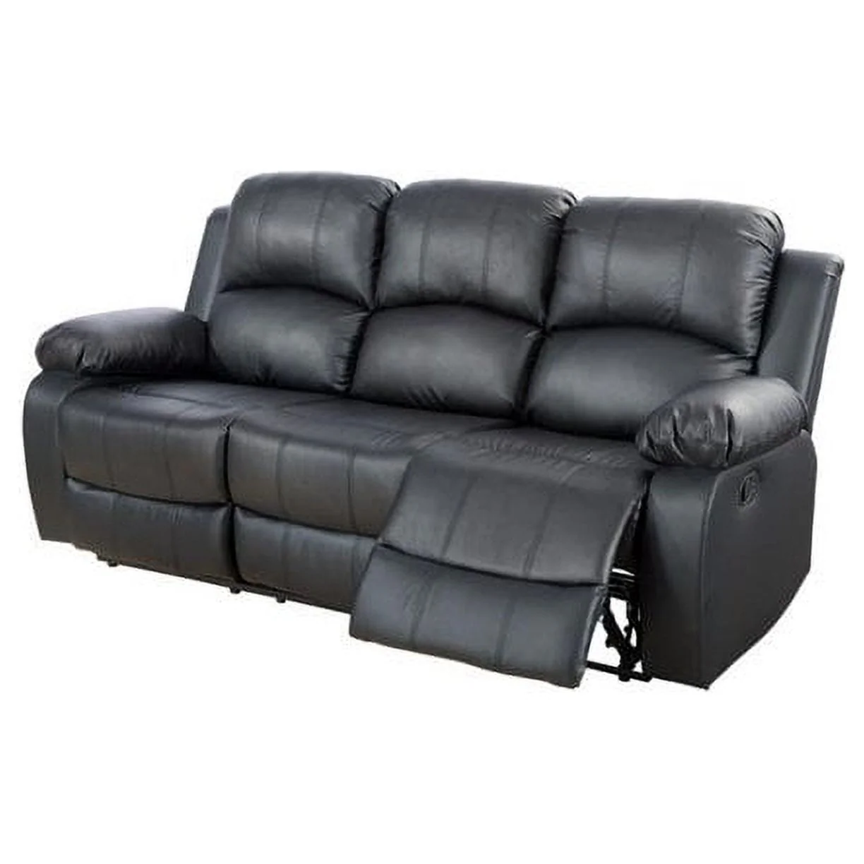 Ainehome Furniture 3 - Pieces Recliner Sectional Sofa Set, Reclining Living Room Sofa, Loveseat, Chair (Black, Living Room Set 3+2+1)