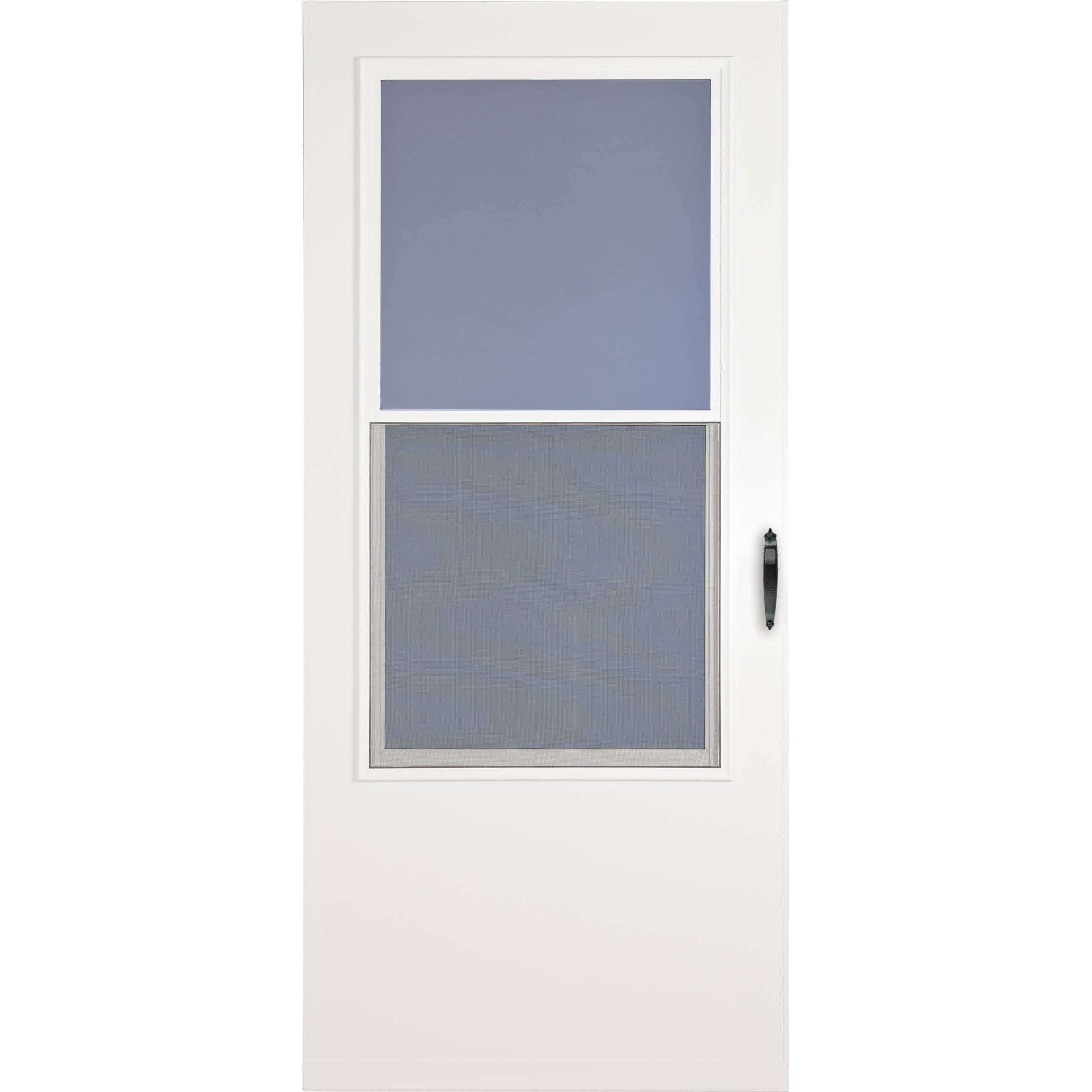 Larson 36-in x 81-in White Mid-View Wood Core Storm Door | 59008032M-Instock