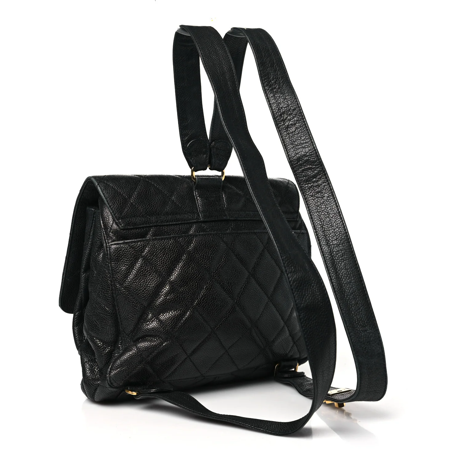 Caviar Quilted Backpack Black