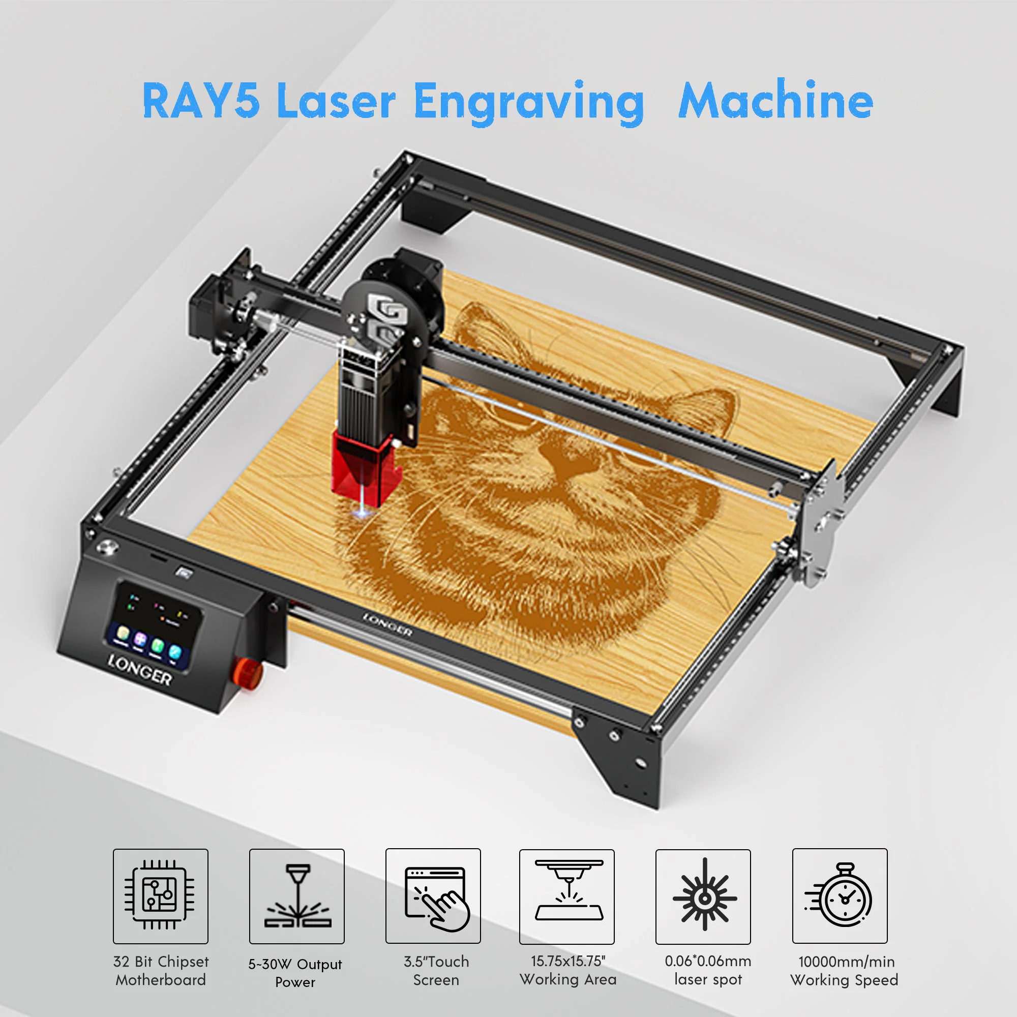 Graveur laser RAY5 10W/20W plus long