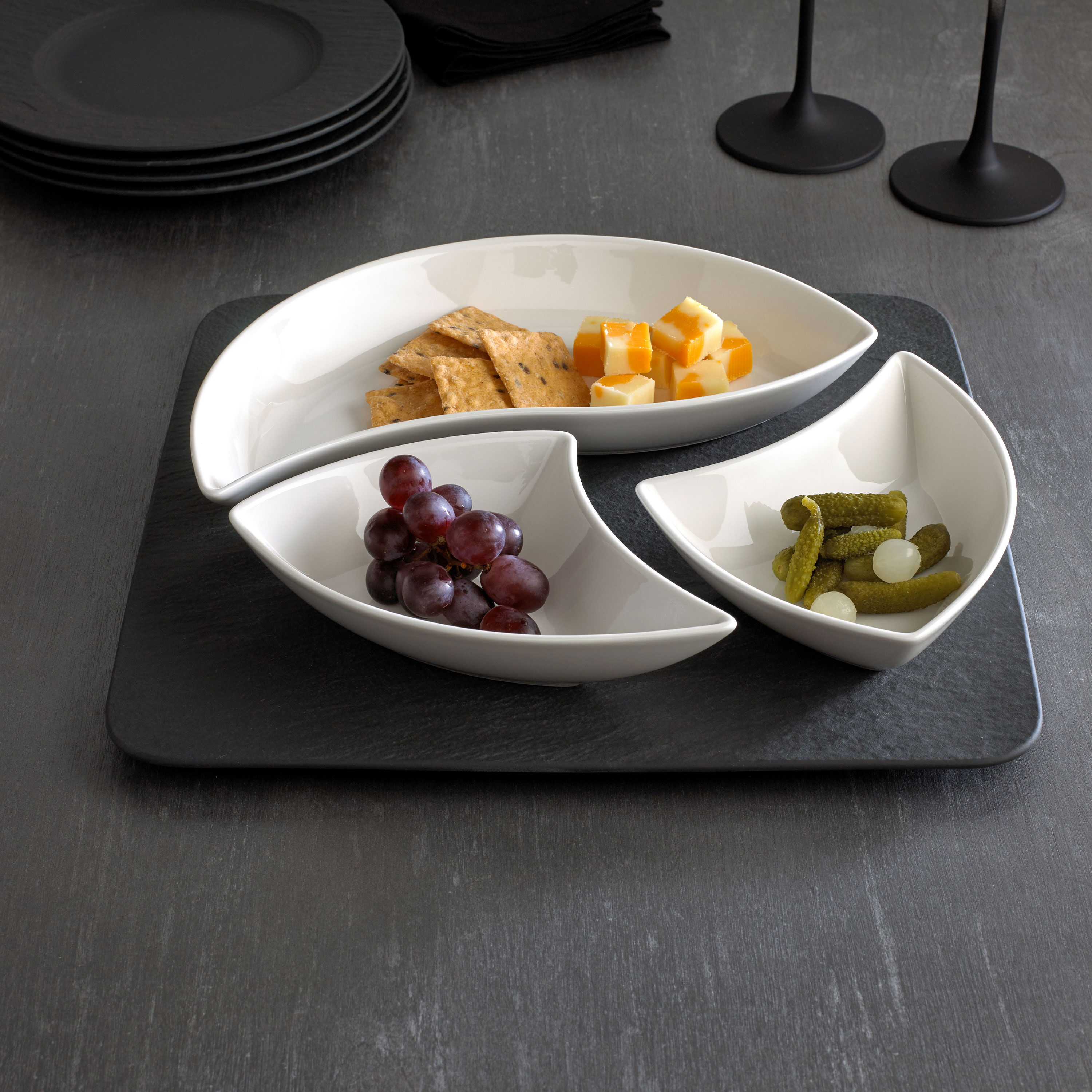 NewWave Bowl set - White, Premium Porcelain