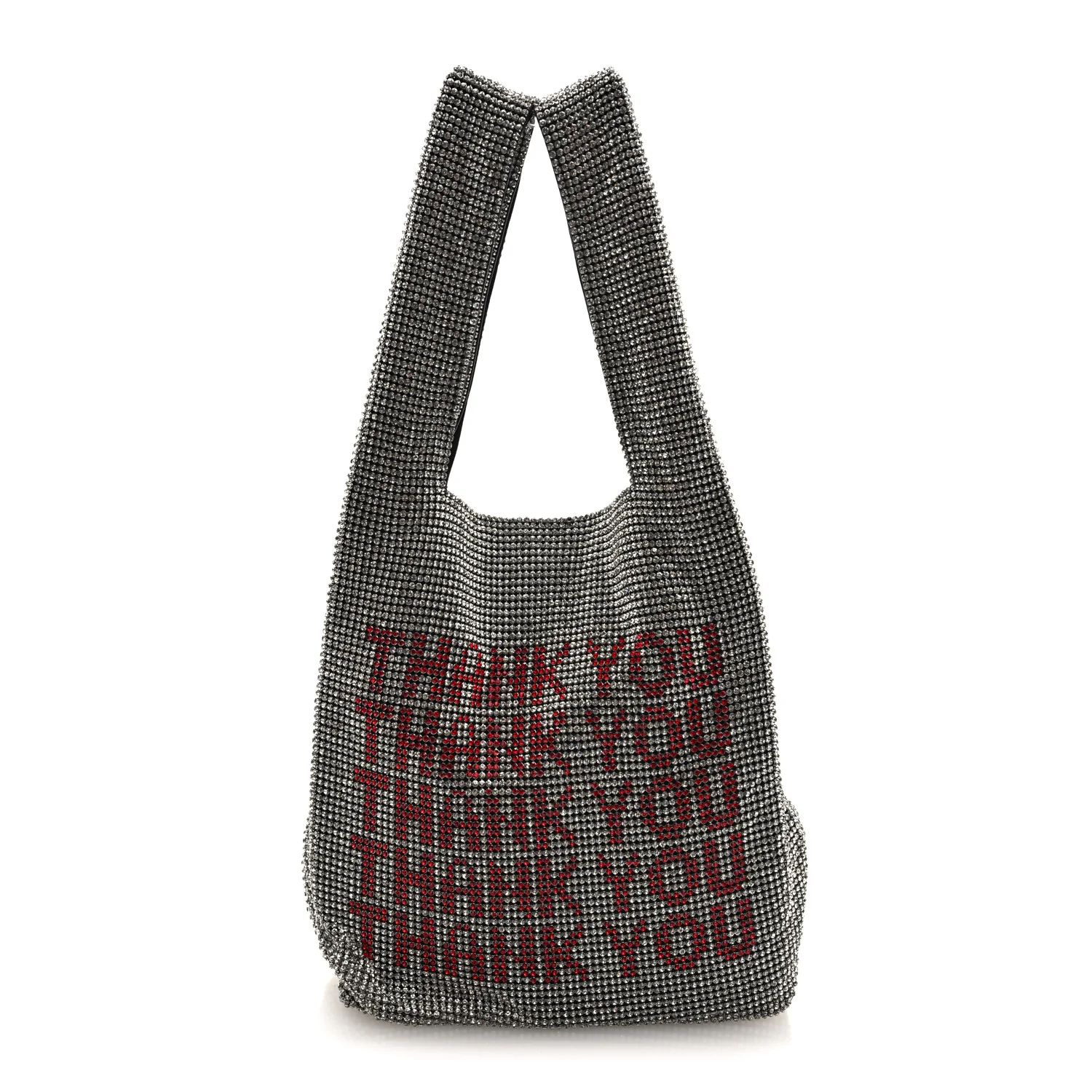 Crystal Wanglock Mini Shopper Silver