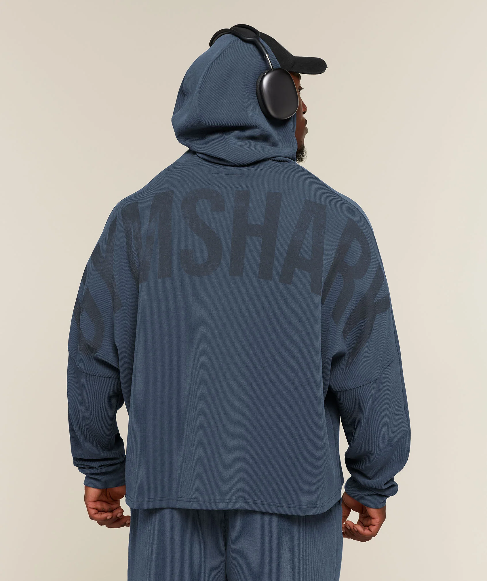 GYMSHARK X SAM SULEK ZIP THROUGH HOODIE - Shadow Blue