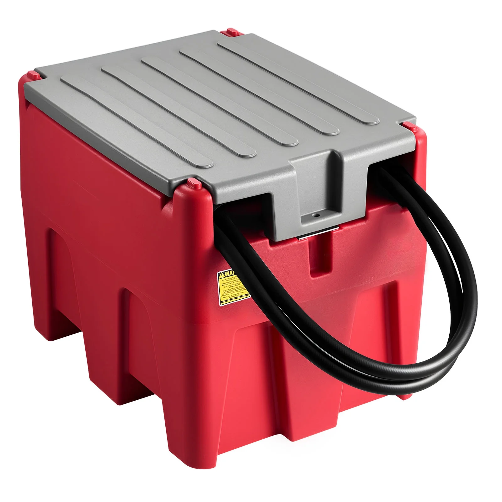 Portable Diesel Tank, 58-Gallon Capacity with 10 GPM Flow Rate, Fuel Tank Featuring 12V Electric Pump and 13.1ft Rubber Hose, Durable PE Construction for Convenient Fuel Transport, Red - Image 9