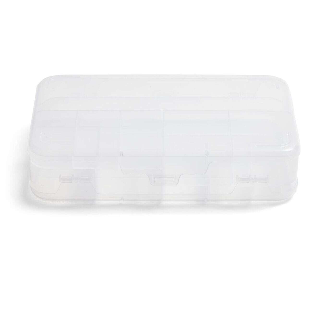 Boîte de rangement à compartiments pour loisirs créatifs 21,5x13xH5cm