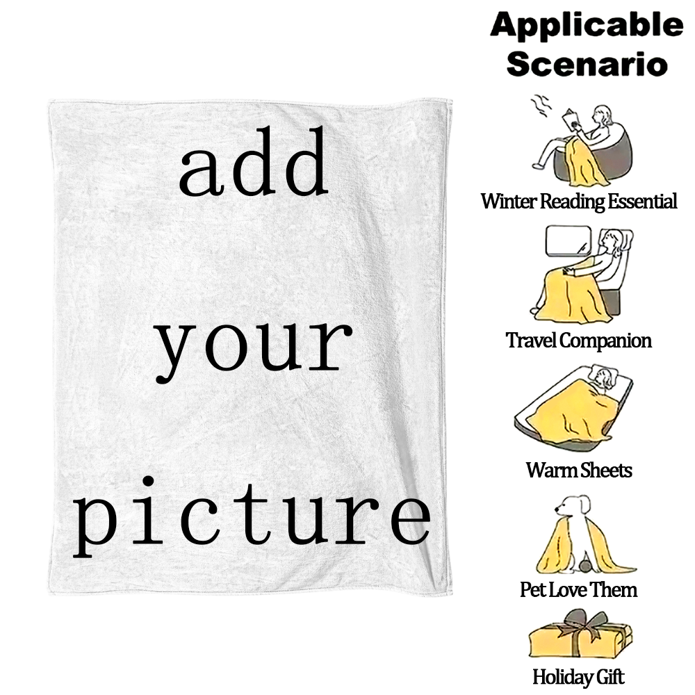 1 custom flannel blanket, you can customize any pattern you like, available in three sizes to choose from - wanlinfang