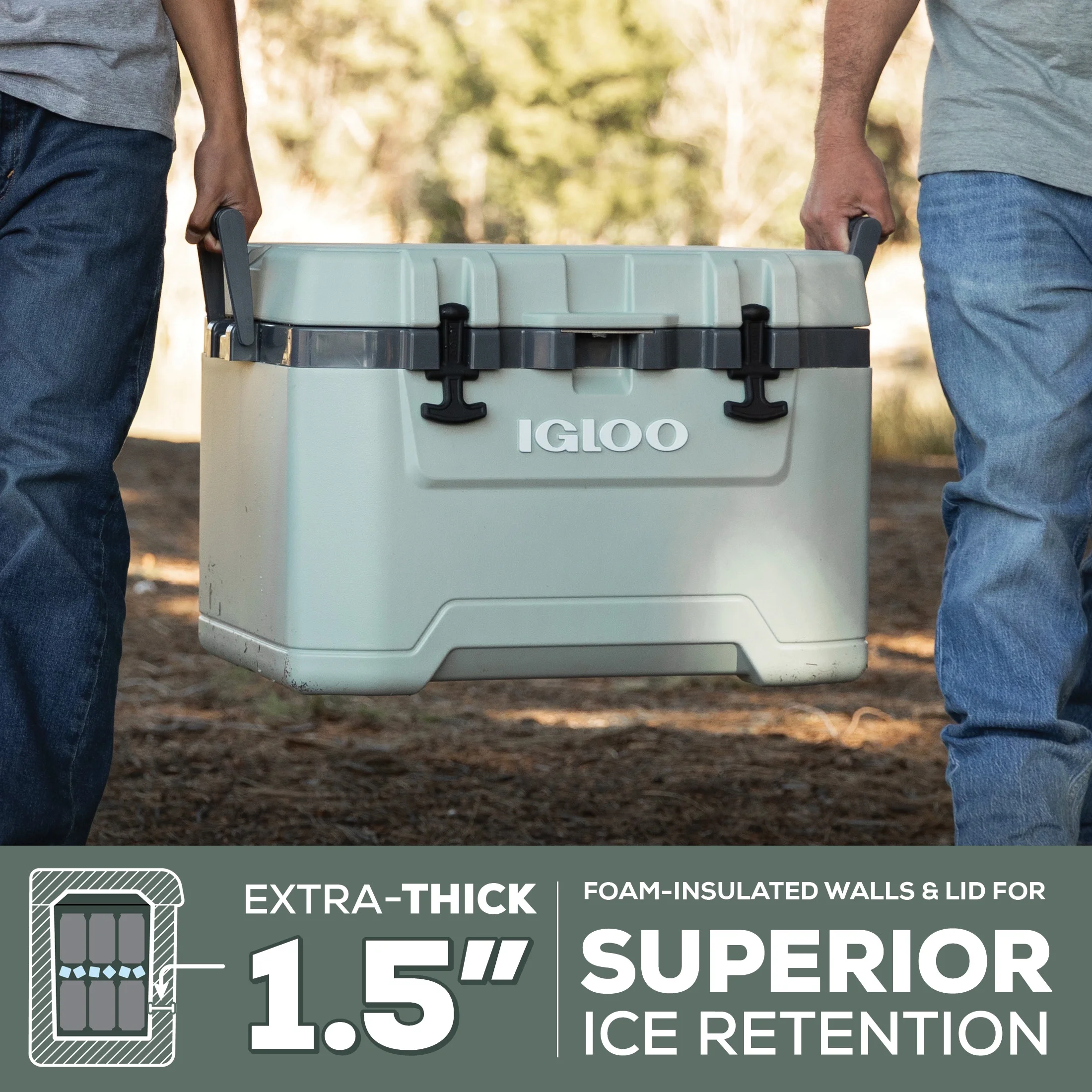 50 QT Overland Ice Chest Cooler, White - Image 6
