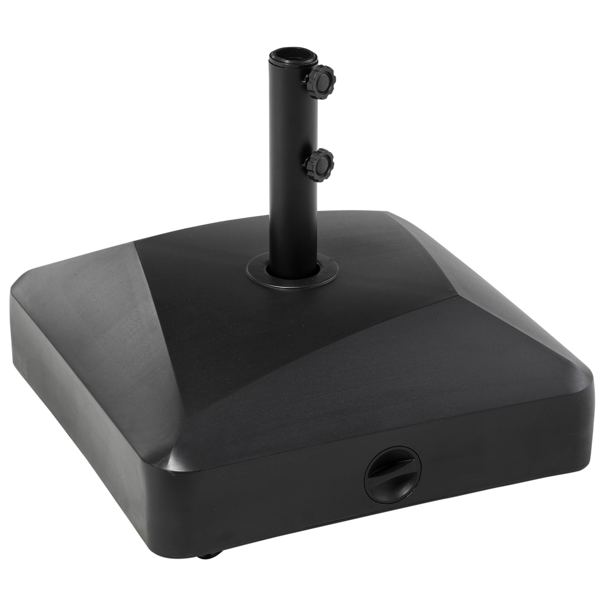 Outsunny Parasolvoet, Parasolstandaard, Parasolhouder, 54,5 x 54,5 x 48 cm, Zwart