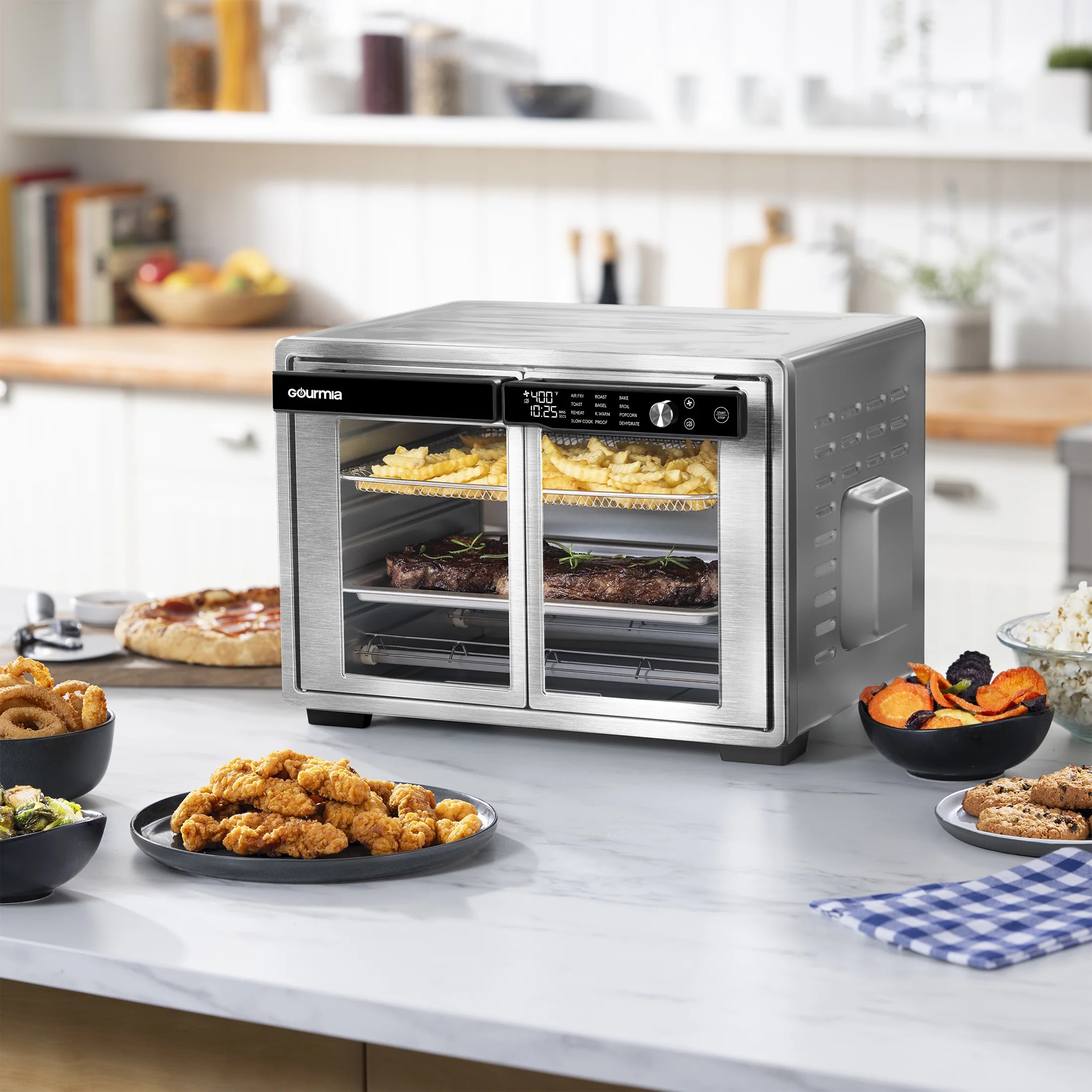 1700W 9-Slice Digital Toaster Oven Air Fryer, 12 Cooking Preset, 35L, Stainless Steel(Stainless Steel) - Image 4