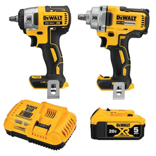 20V MAX XR Cordless Automotive 2 Tool Combo Kit with (1) 1/2 in , (1) 3/8 in  Impact Wrench and (1) 5 0Ah Battery