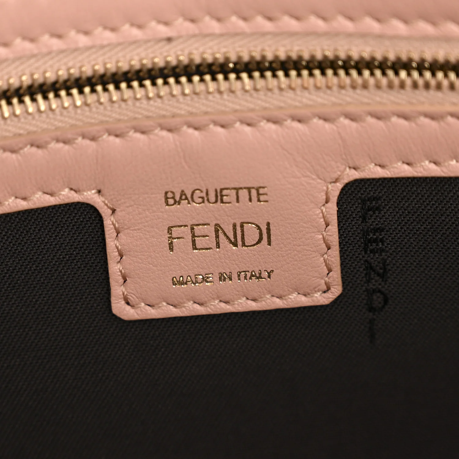 Nappa FF 1974 Embossed Baguette Rosa Bourbon