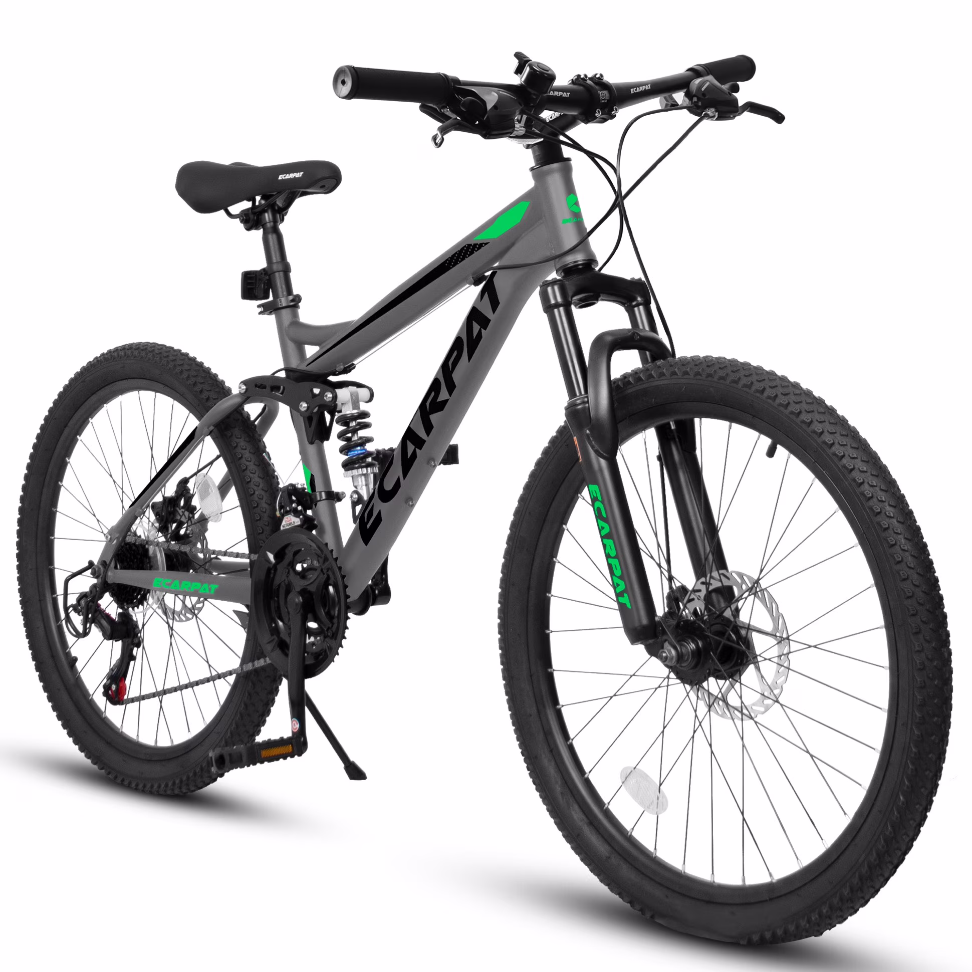 27.5 inch Full Suspension Mountain Bike, Front and Rear Dual Shock Absorbers, Mechanical Disc Brakes, 21-Speed, Suitable for Men and Women, Ideal for Travel and Fitness Enthusiasts