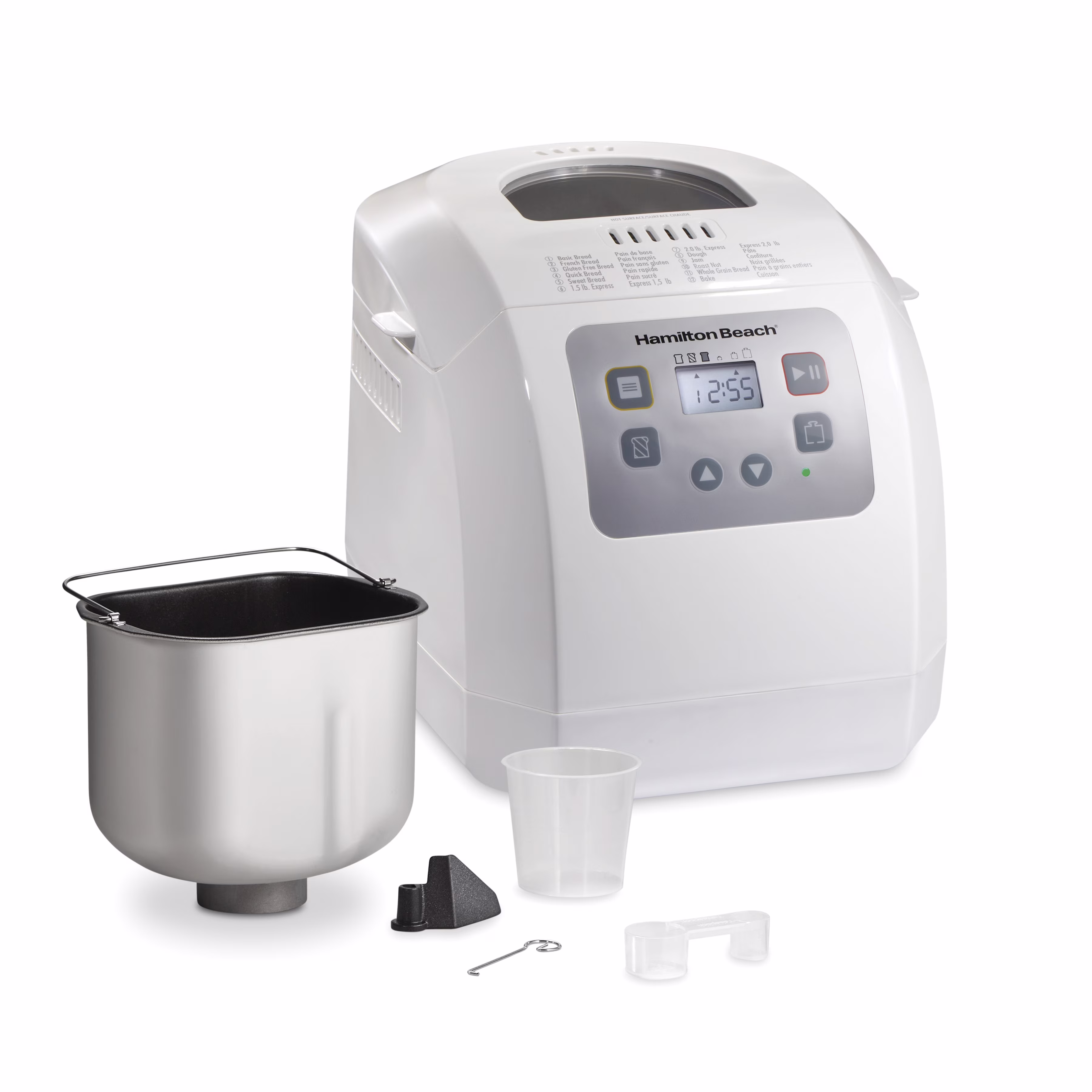 2 lb Bread Maker Machine with 12 Settings Plus Gluten Free, White
