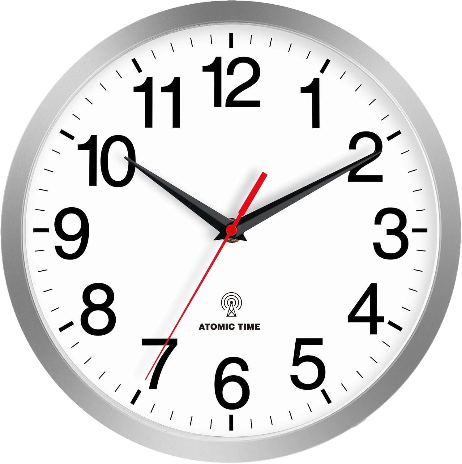 Rohioue Wall Clock Analog 8 Inch Black Battery Operated Silent Clock| Easy To Read, Non-Ticking, Round, Accurate, Kitchen, Living Room, Classroom, Office, School
