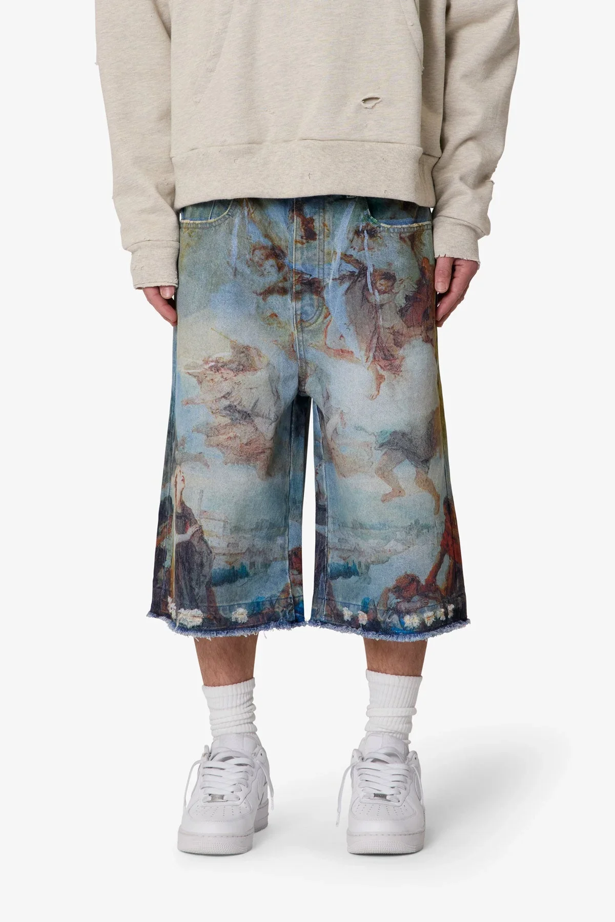 Ultra Baggy Angel Denim Shorts - Multi