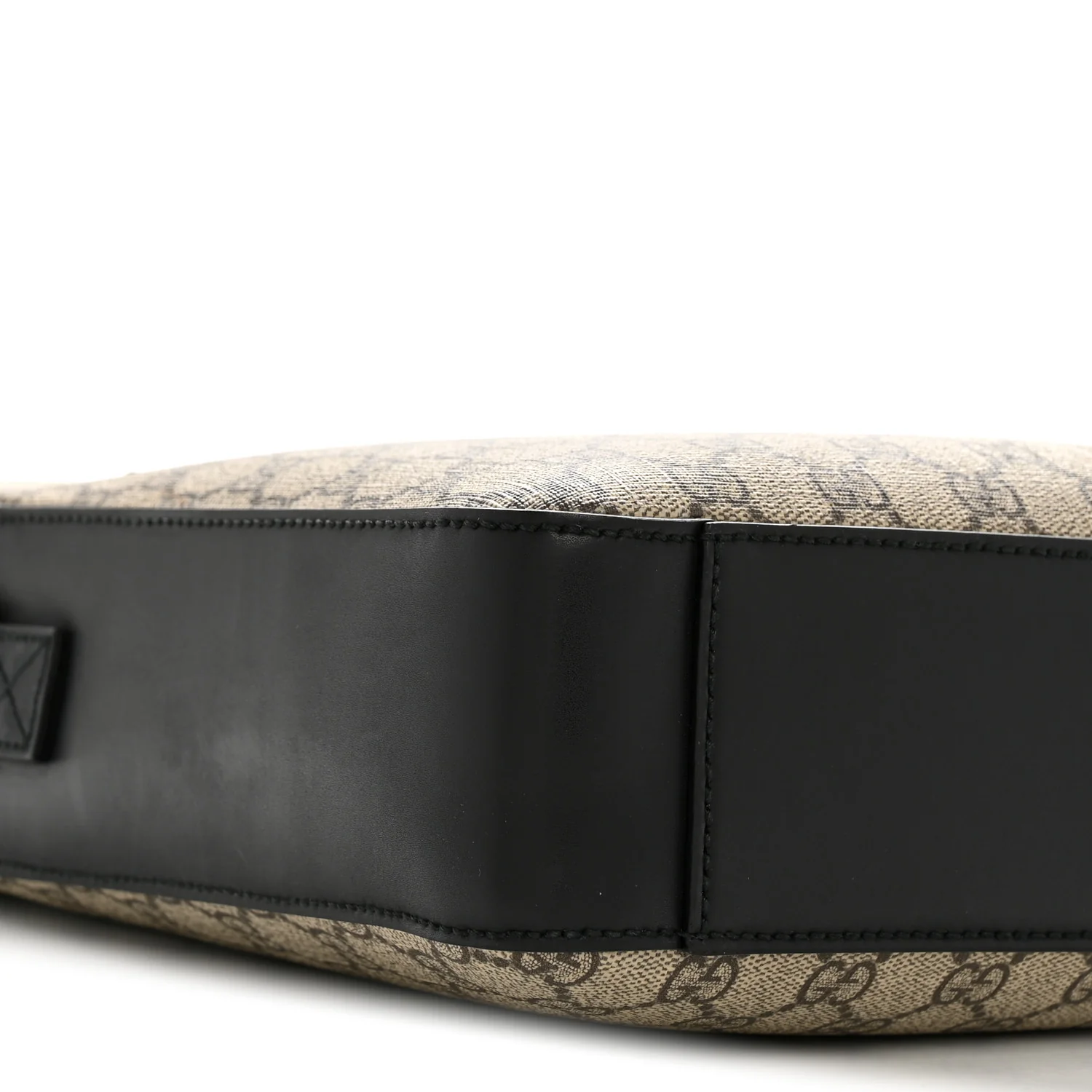 GG Supreme Monogram Flat Messenger Bag Beige Black New Acero