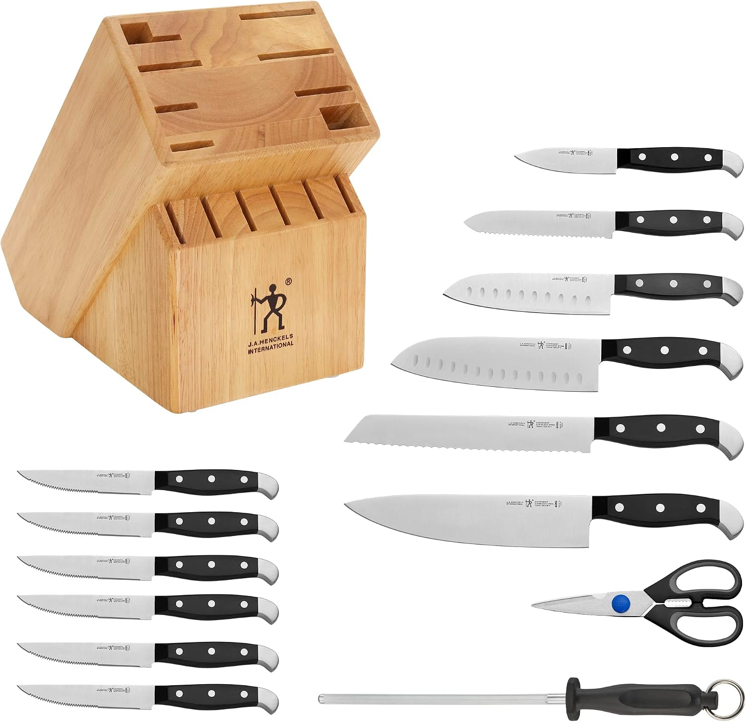 Henckels Statement 15-Pc Knife Block Set, Razor-Sharp, German Engineered