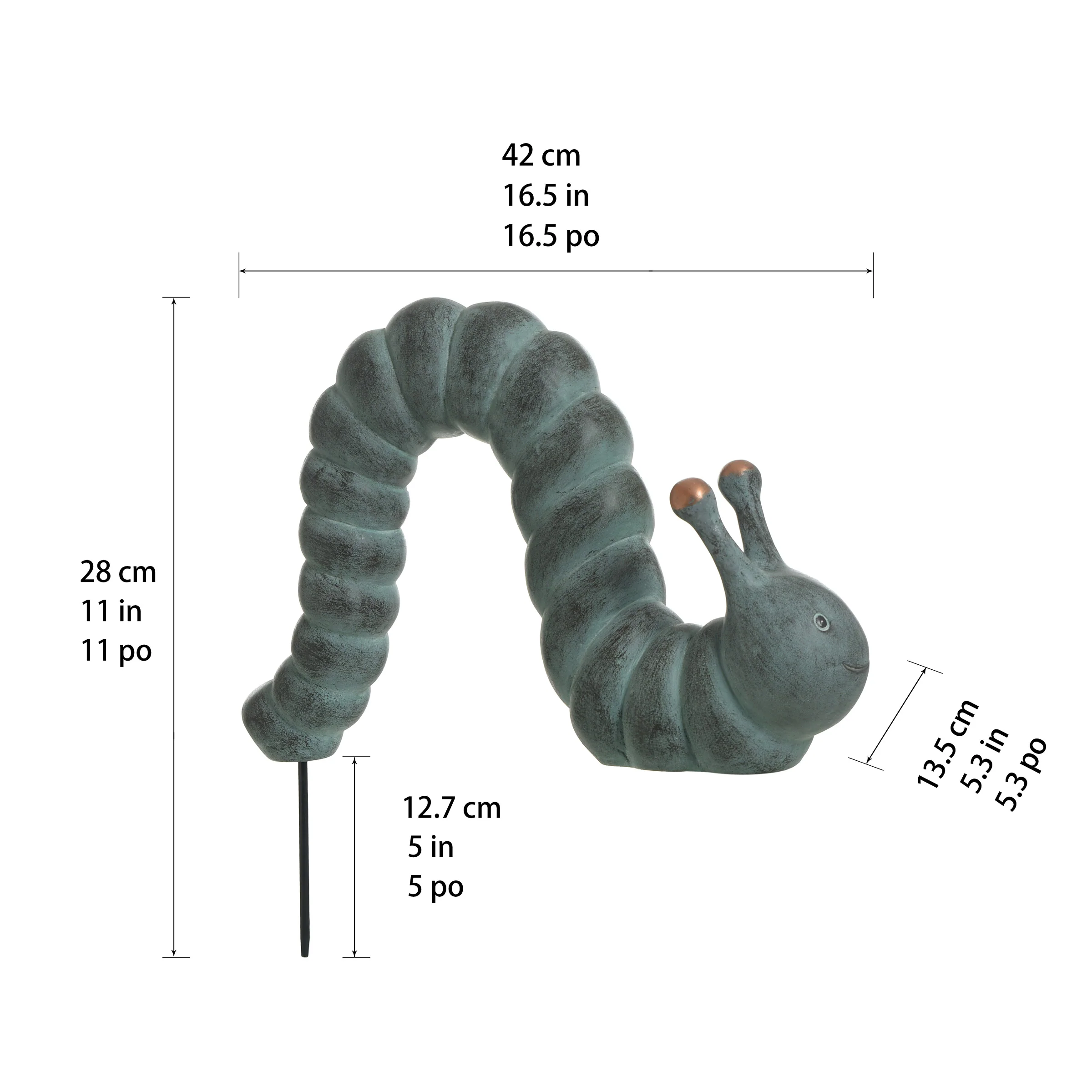 Caterpillar Garden Statue