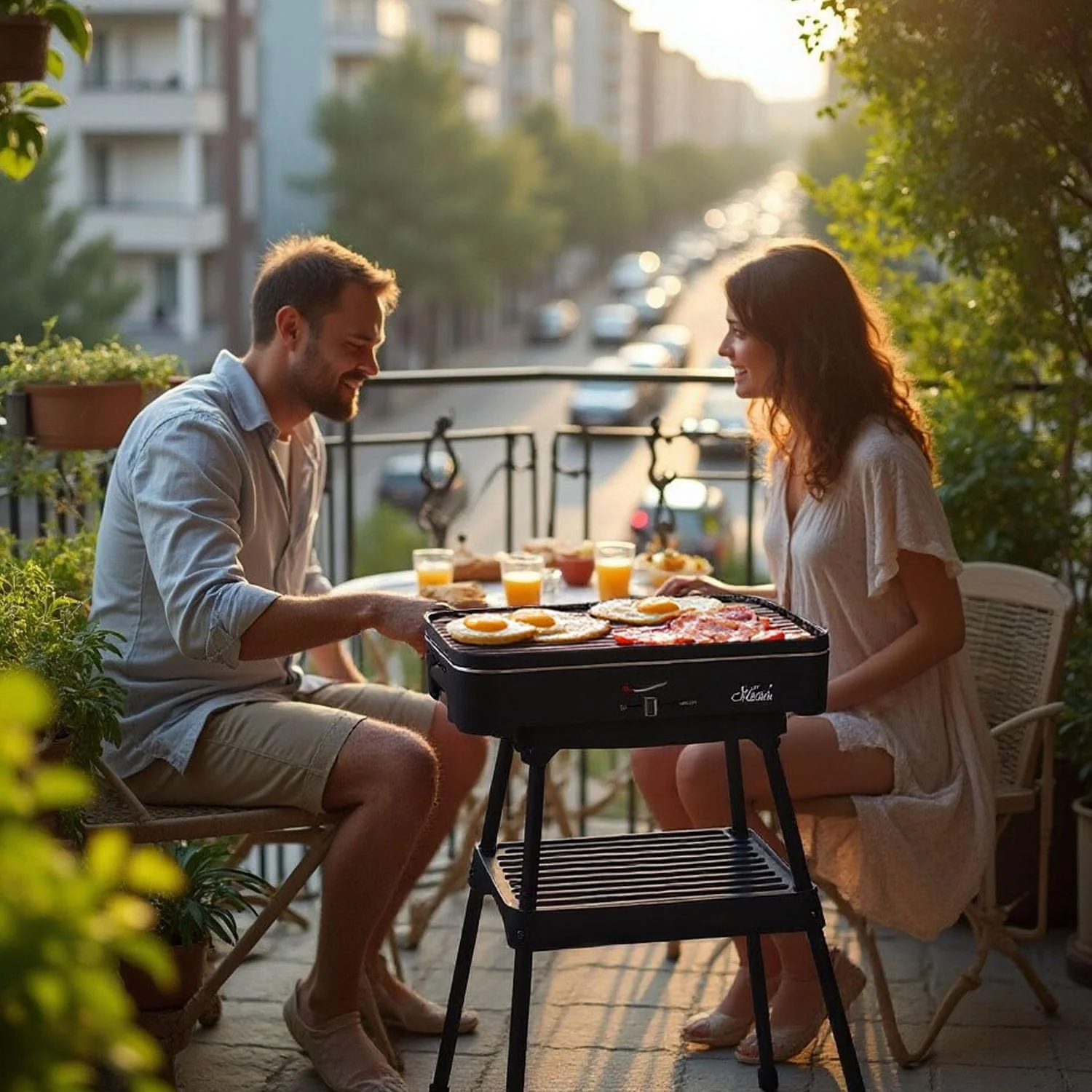 Barbecue électrique Artestia 1800W avec couvercle, idéal pour l'intérieur et l'extérieur, sans fumée, avec contrôle de la température et support amovible portable. Parfait pour cuisiner, faire des barbecues et des repas en famille.