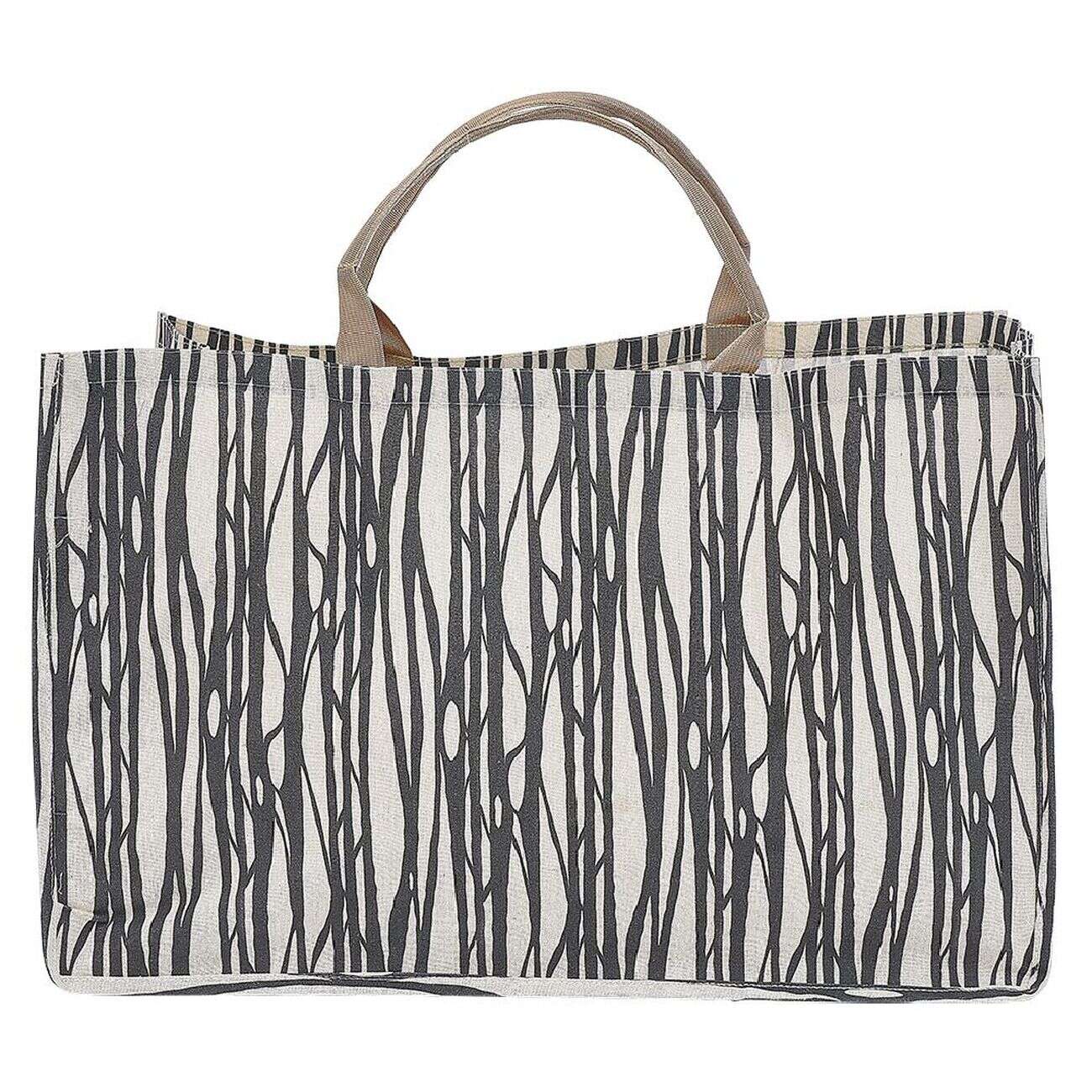 Sac porte-bûches en jute 64x30xH40cm