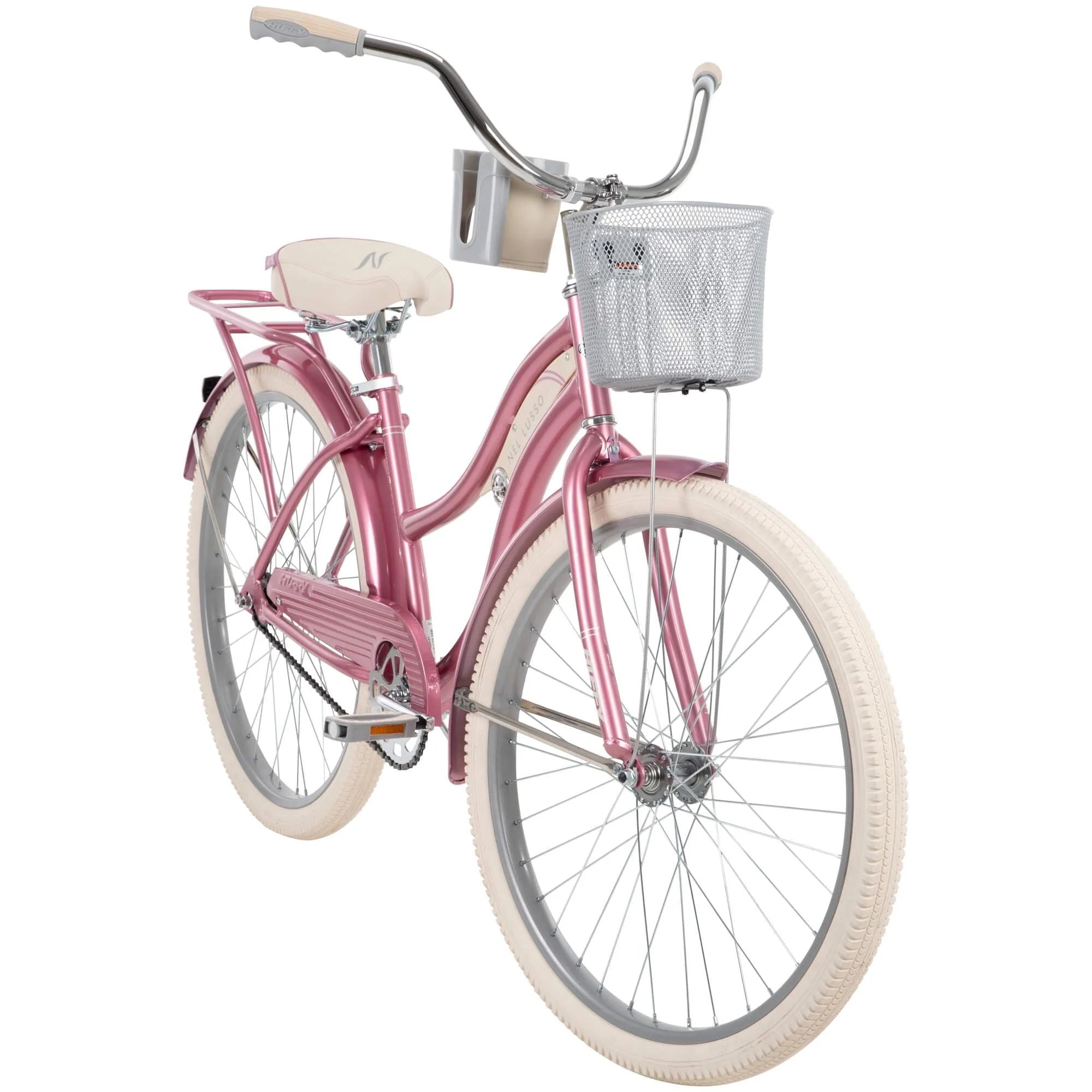26 In Nel Lusso Women's Beach Cruiser Bike, Pink Taffeta Image 10