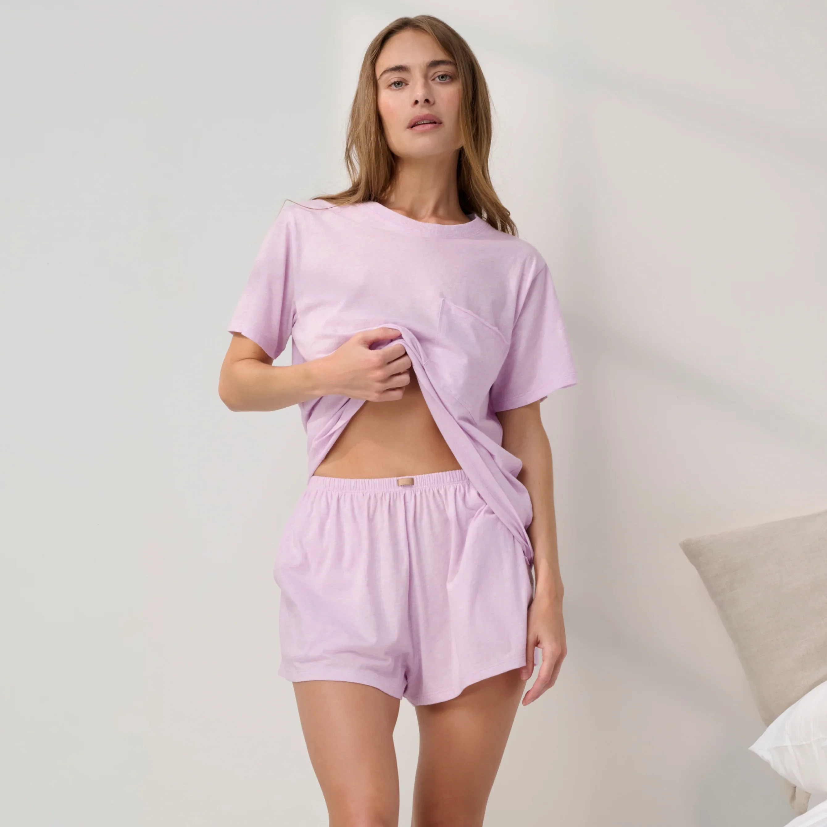 Organic Pima Tee Short Set