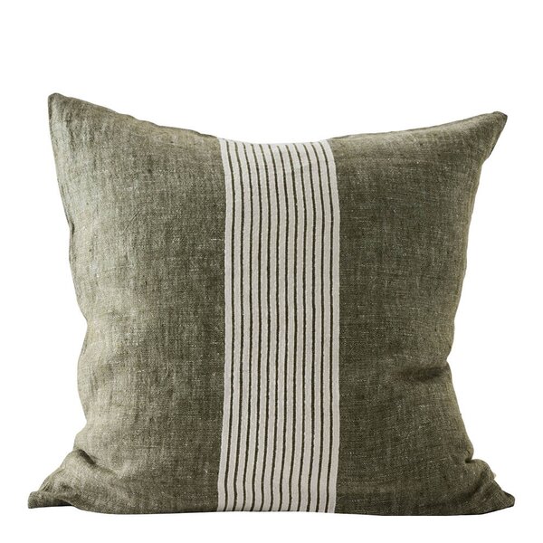 Colette putetrekk i lin 50x50 cm grønne striper