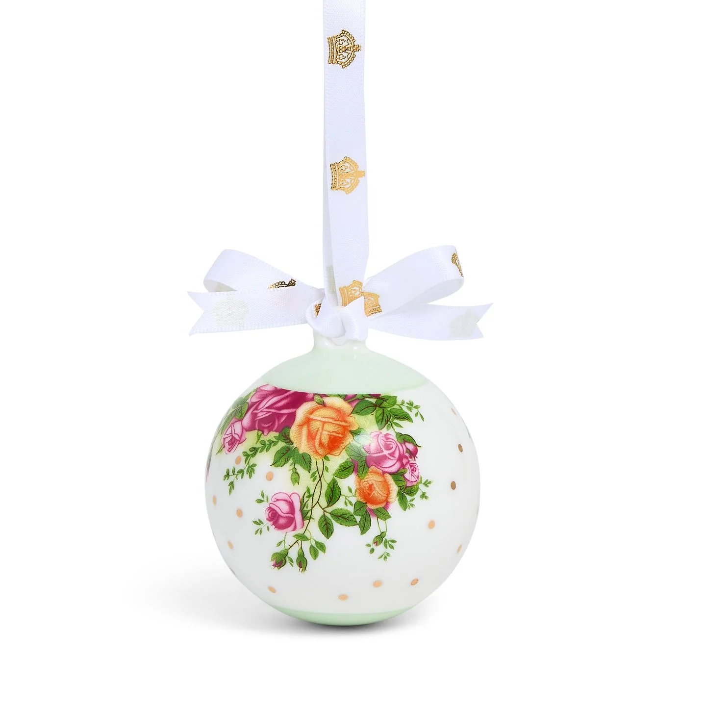 Old Country Roses Christmas Hanging Ornament Bauble